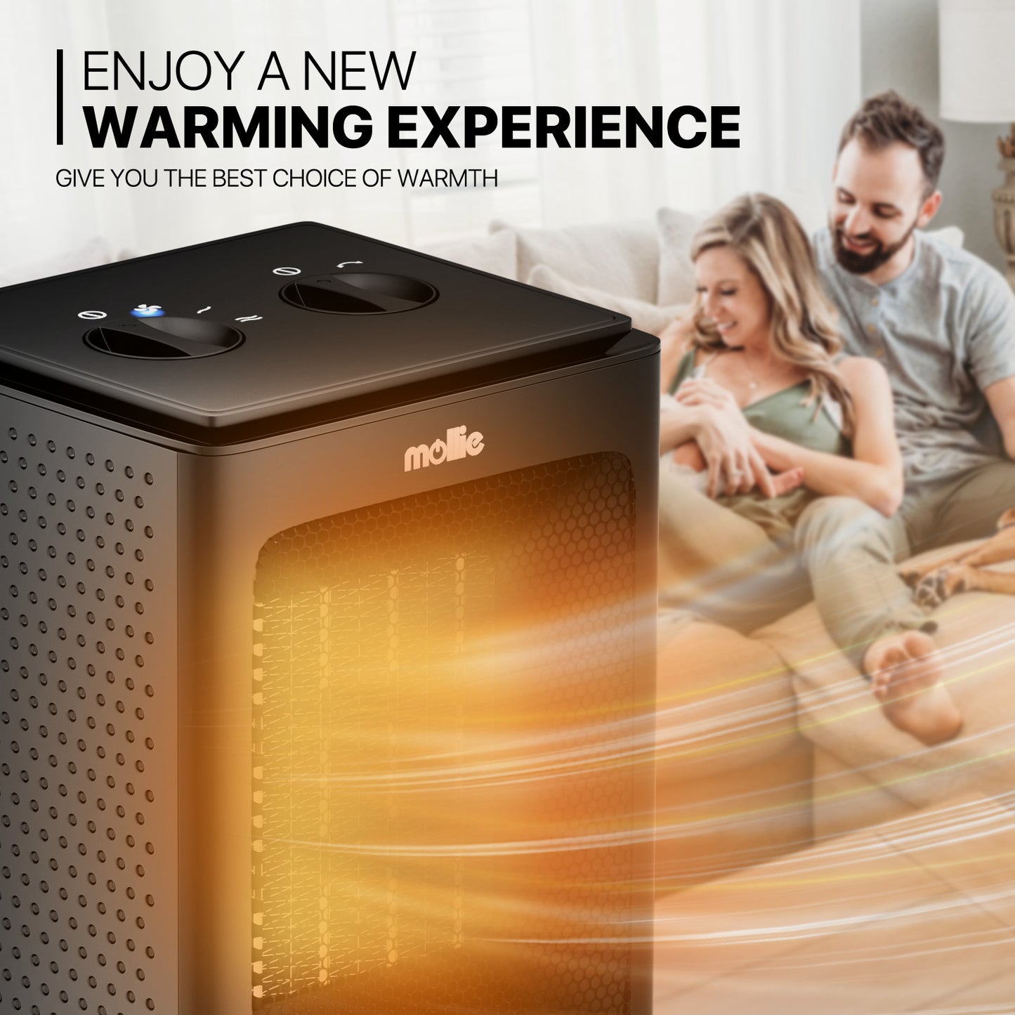 1500W Cuboid PTC Electric 160 sq.ft Space Heater