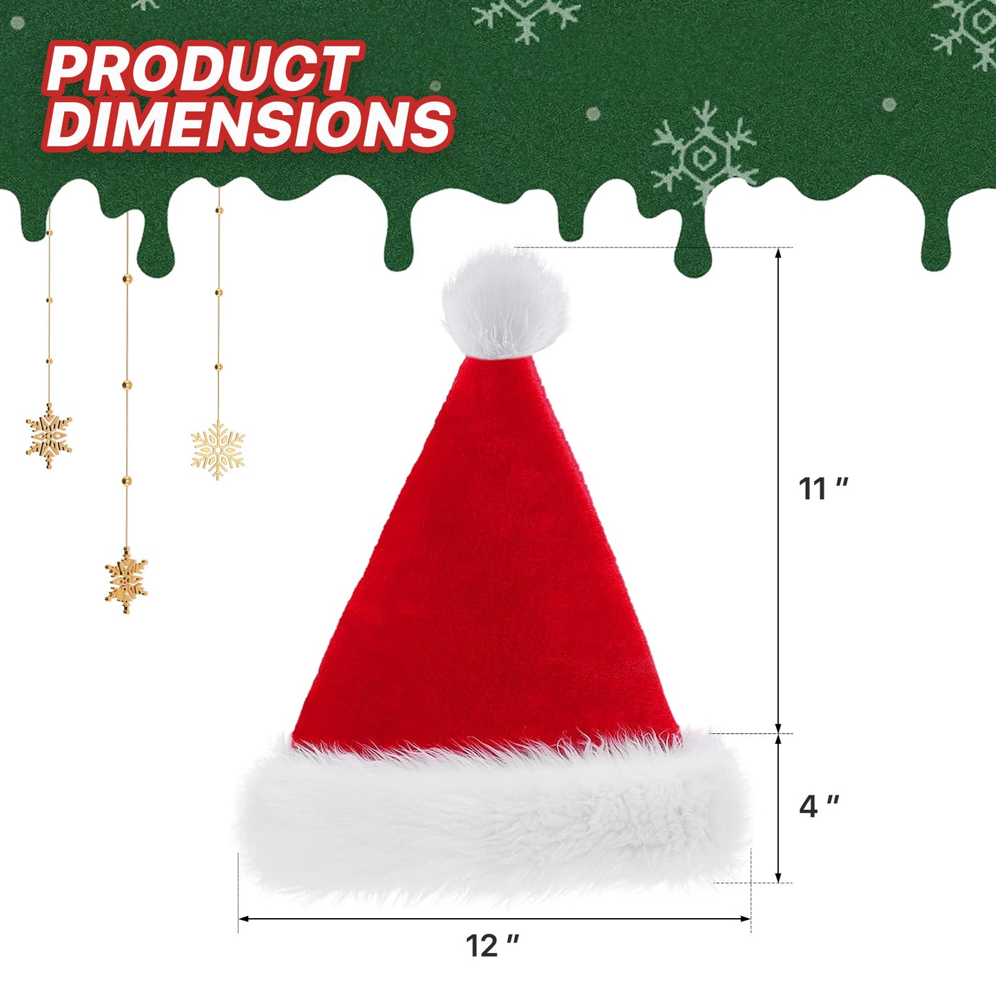 Short Plush Christmas Hat
