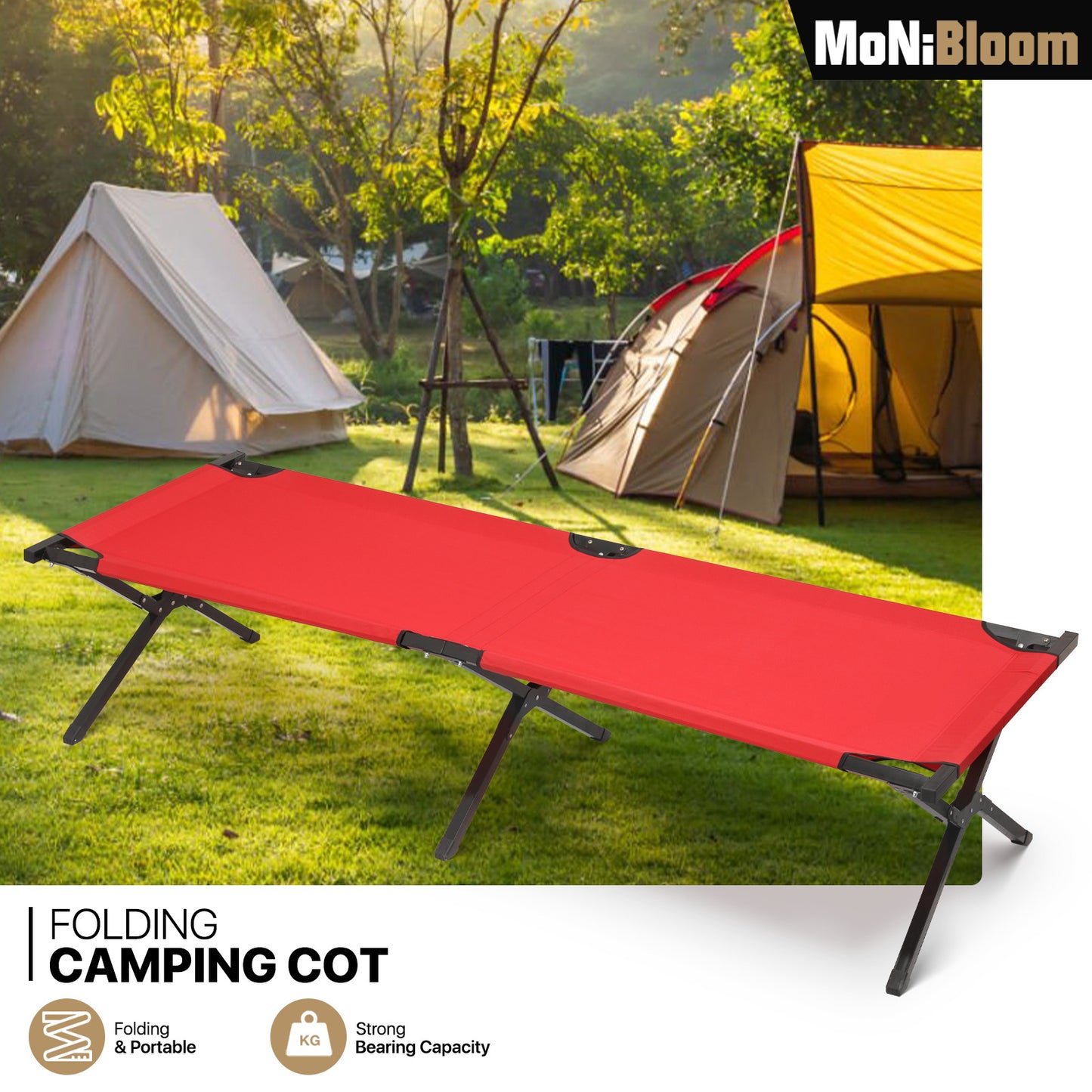 Folding Cot - 75'' Length - w/Carry Bag