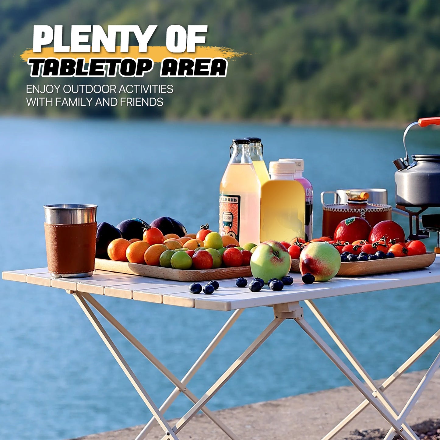 Folding Ultralight Camping Table 26.5"x18.5"x16"