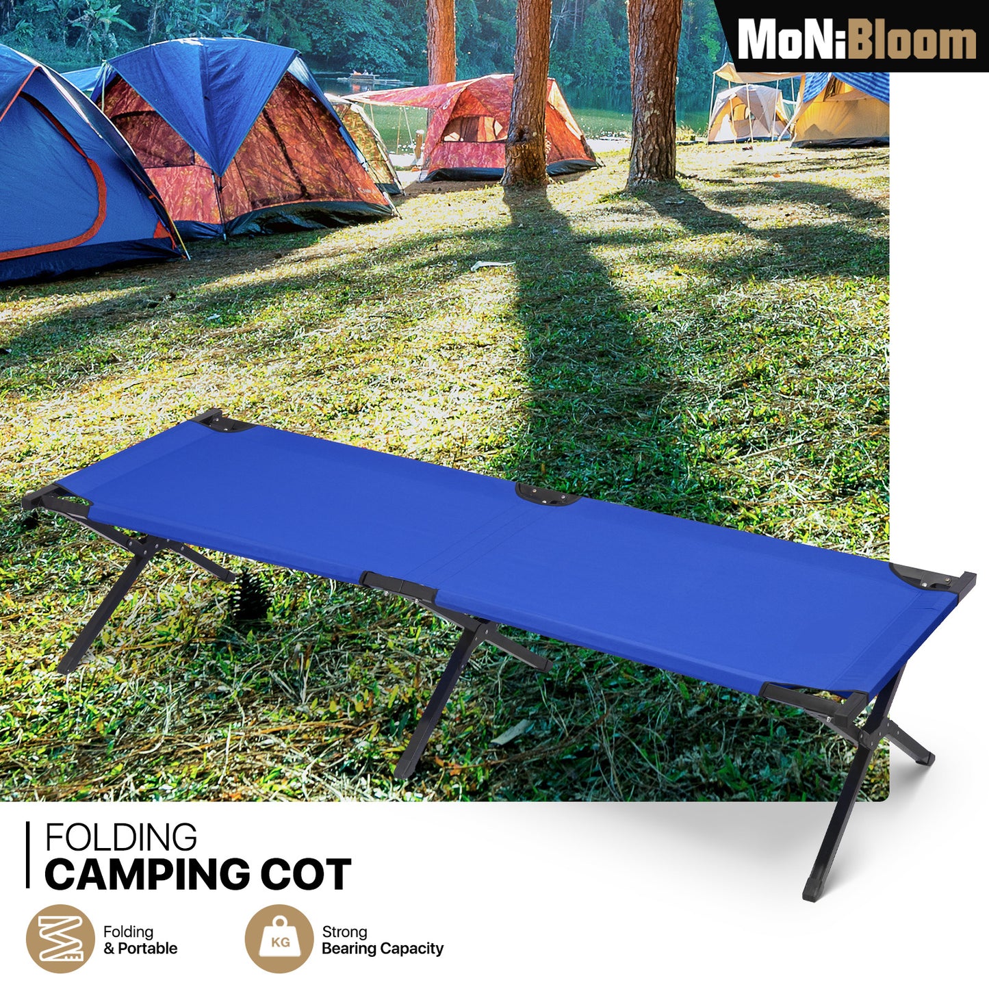 Folding Cot - 75'' Length - w/Carry Bag