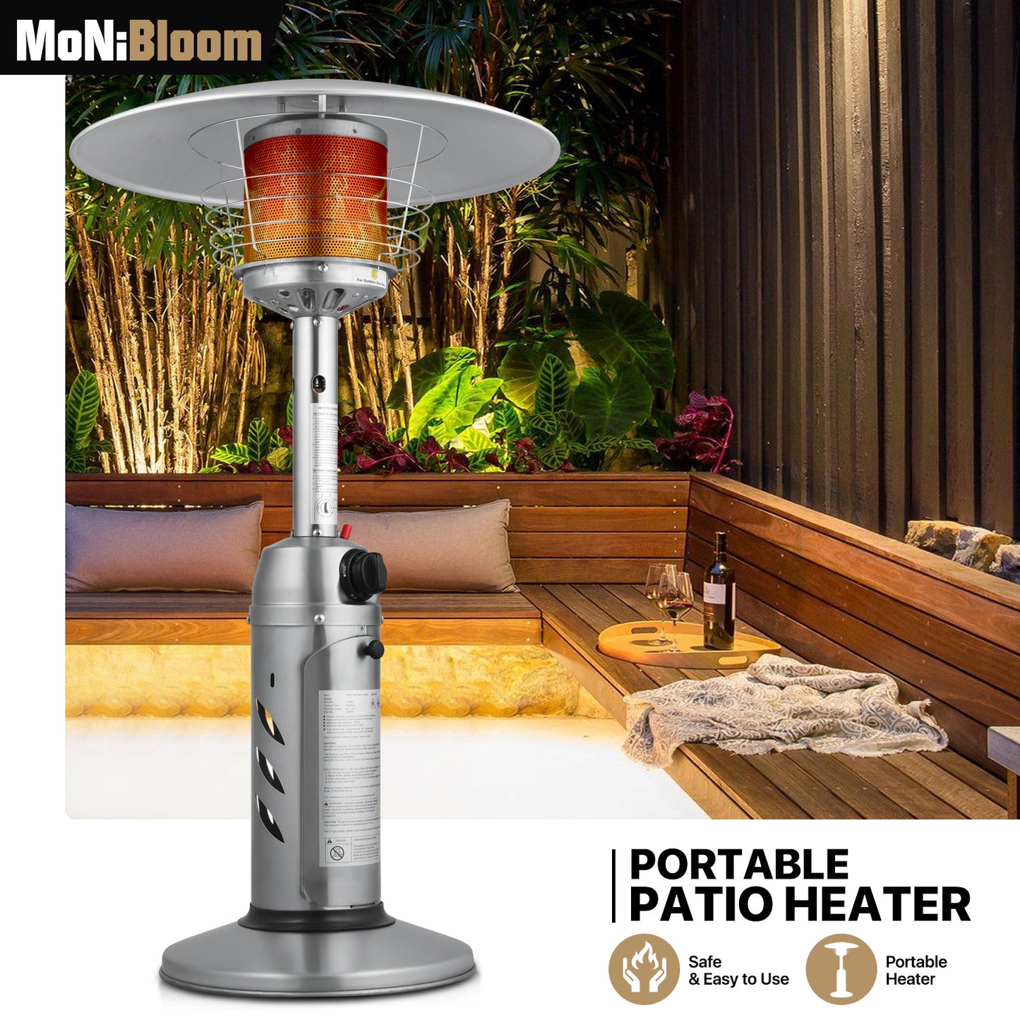 Portable Patio Heater - Steel