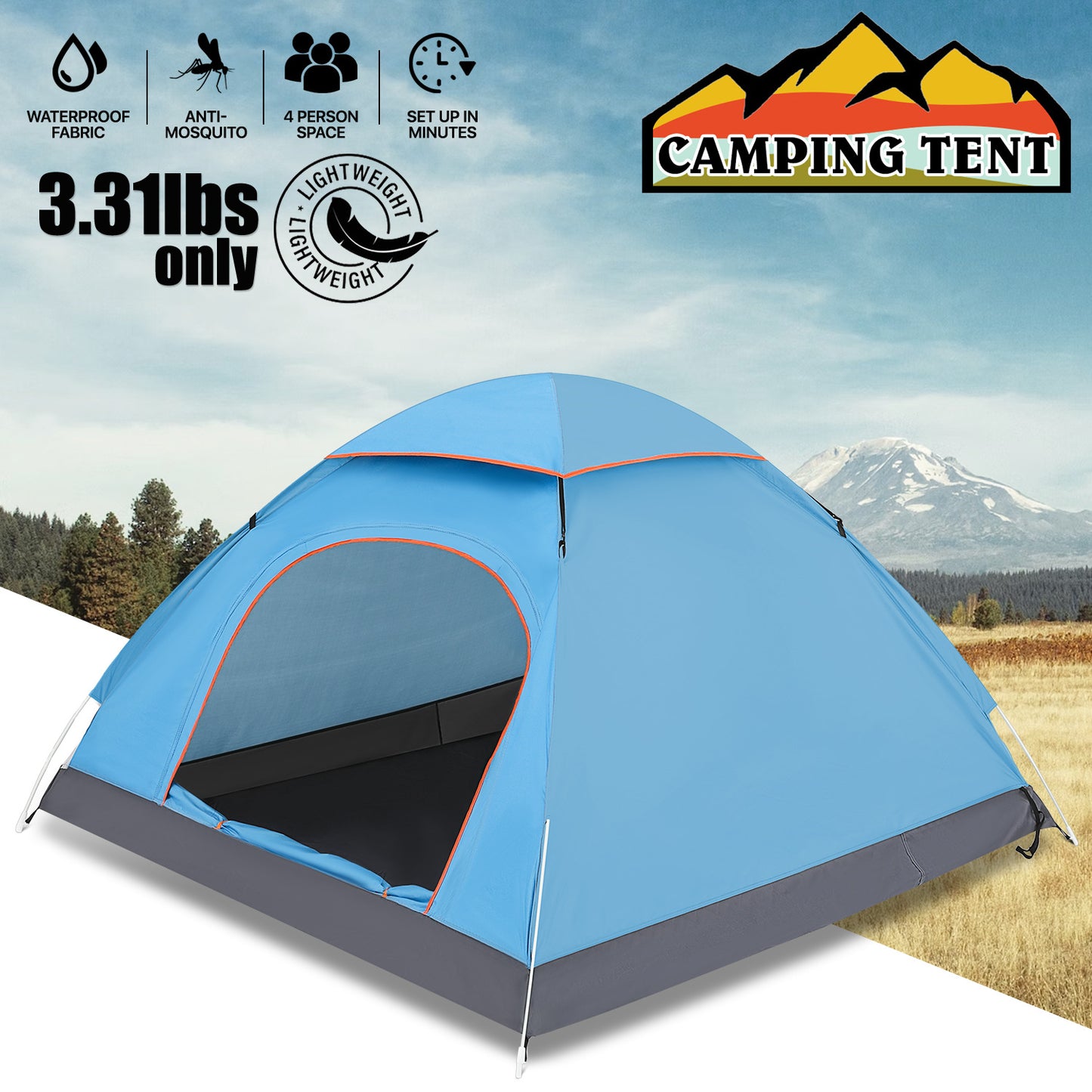 Double Layers Dome Tent, 2 Person