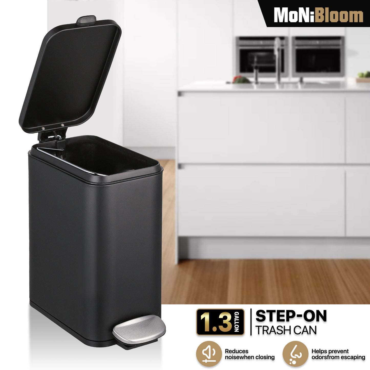 5L Slim Step On Trash Bin