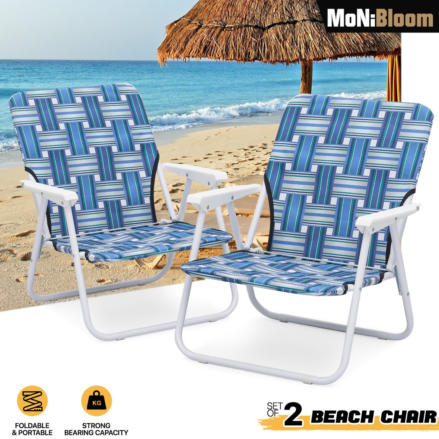 Beach Chair - Oxford Fabric - Steel Tube - 2P