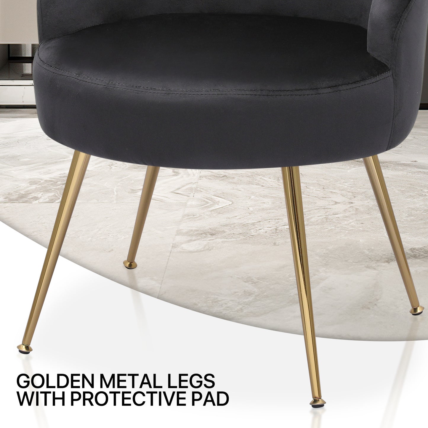 Modern Tufted Velvet Upholstered Accent Chair