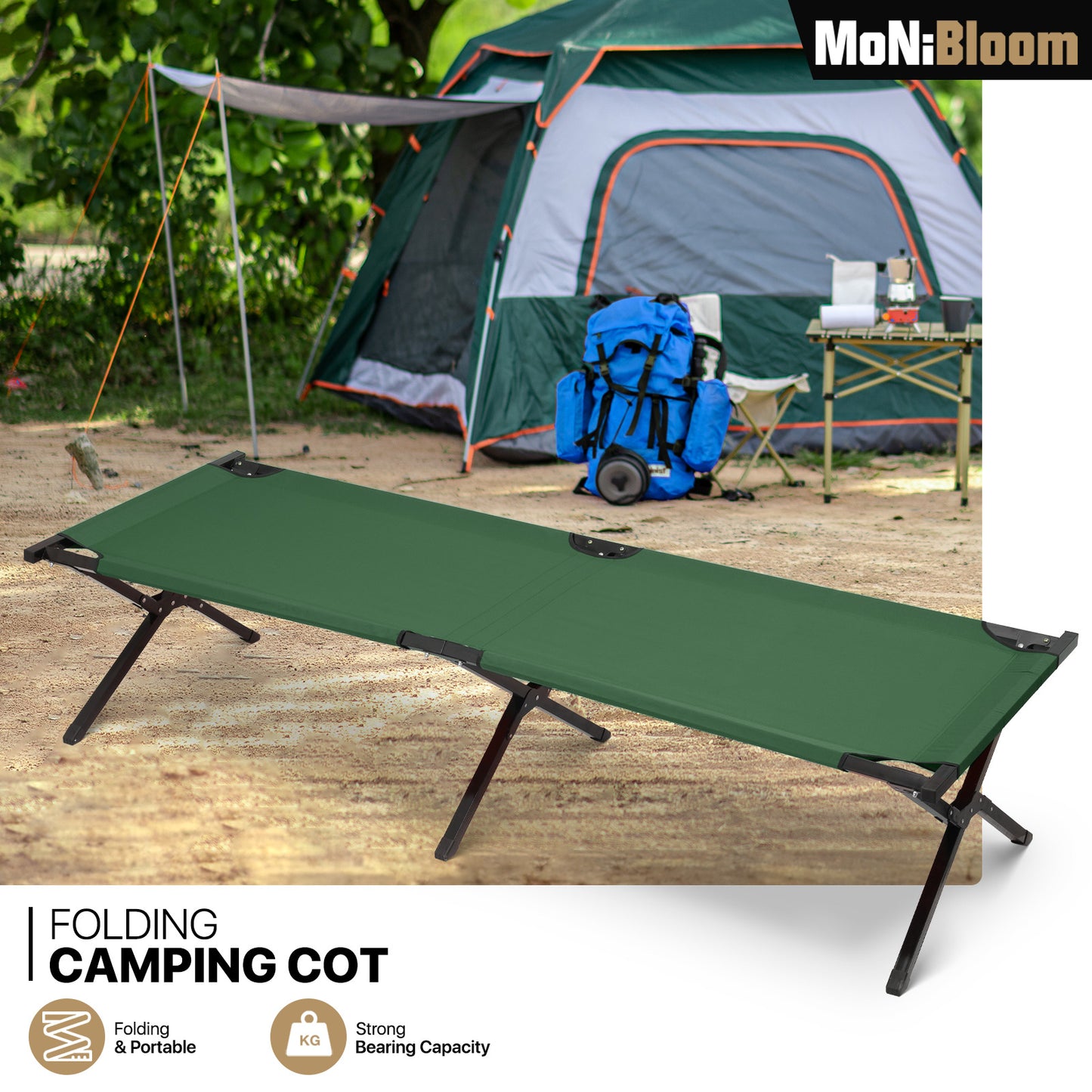 Folding Cot - 75'' Length - w/Carry Bag