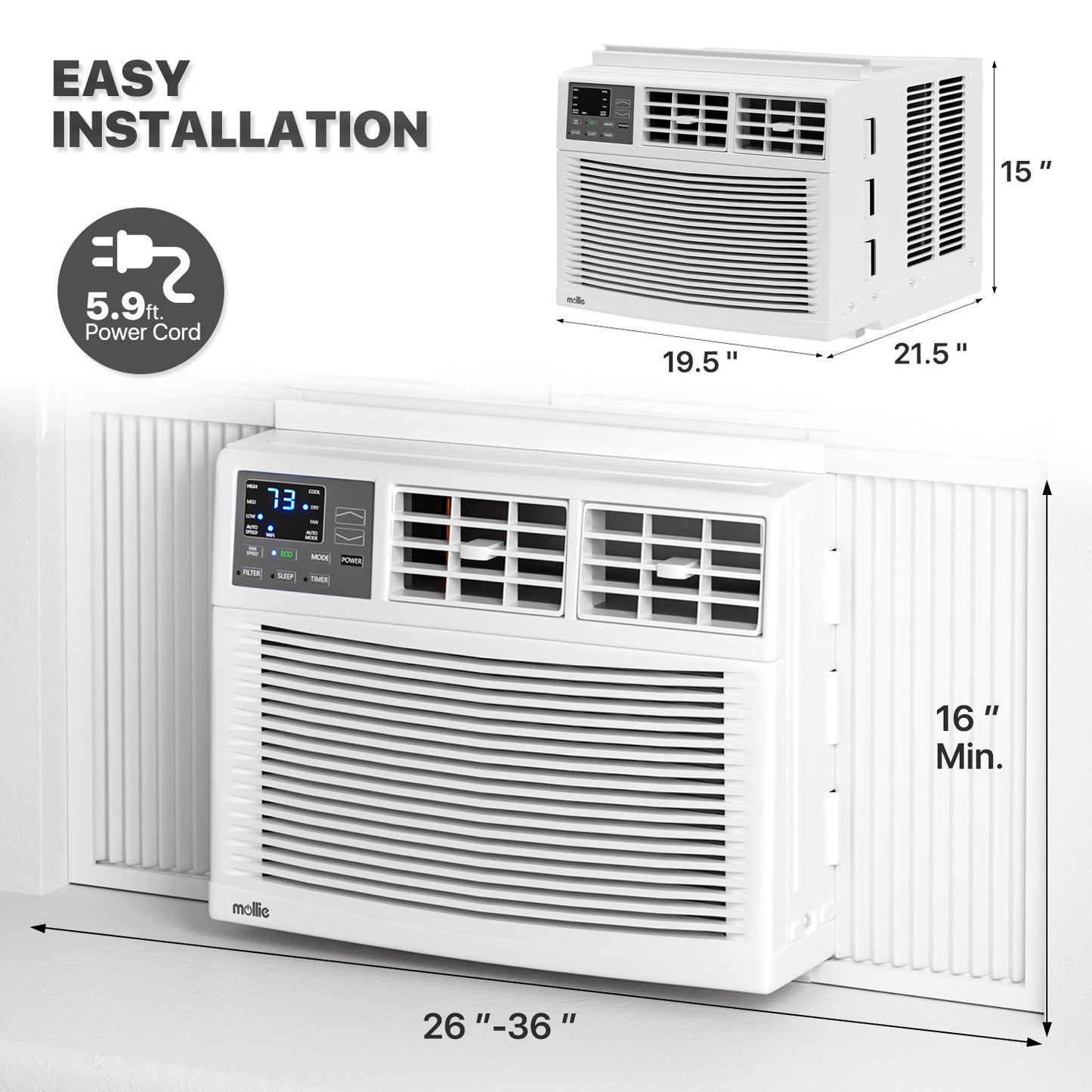 Electrical - Window Air Conditioner w/remote + Wifi App-12K