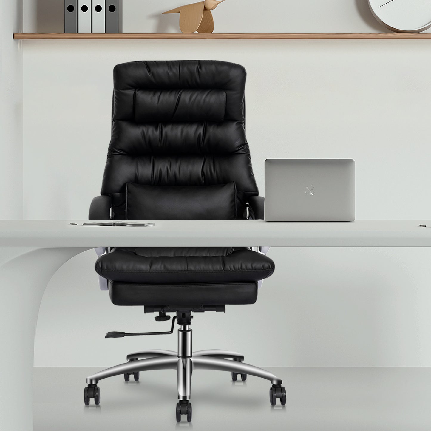 Faux Leather Executive Chair with Lumbar Support