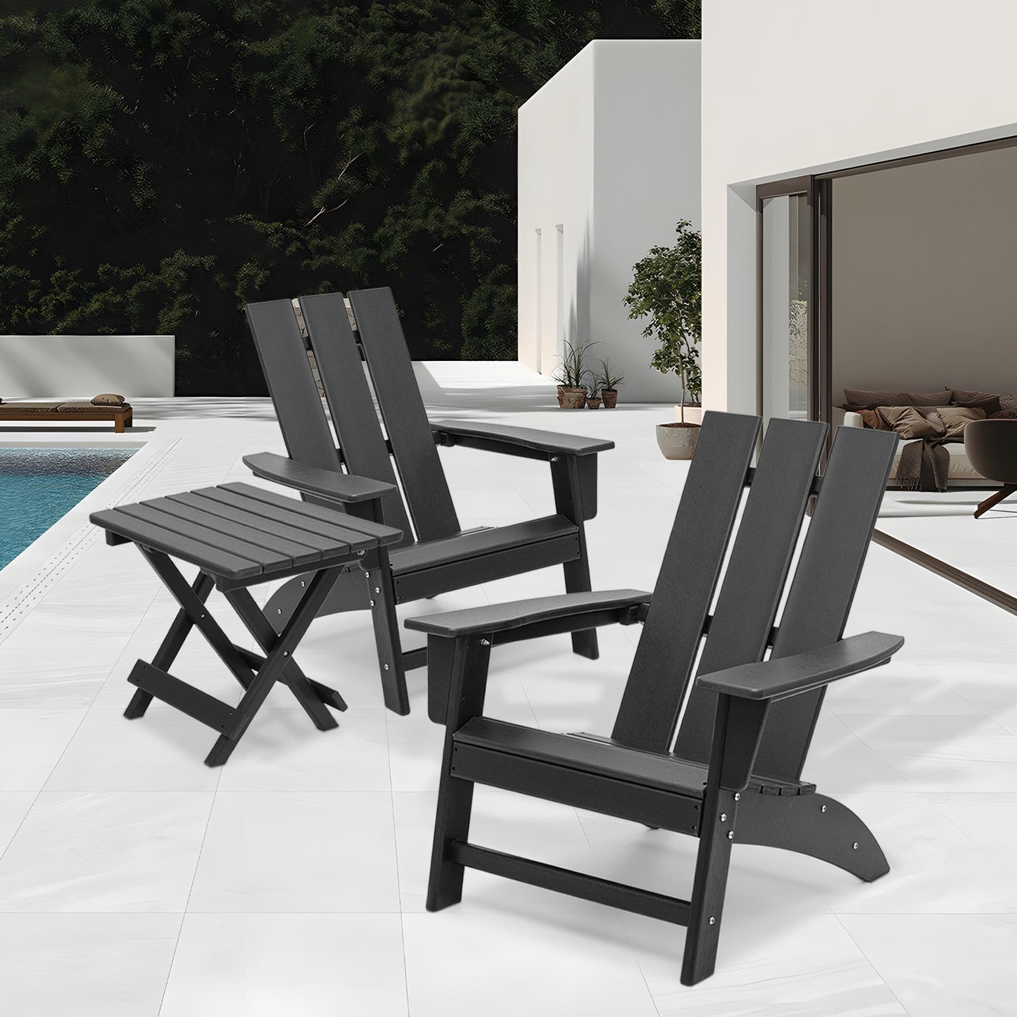Bistro Set - 2 Adirondack Chair & 1 Table
