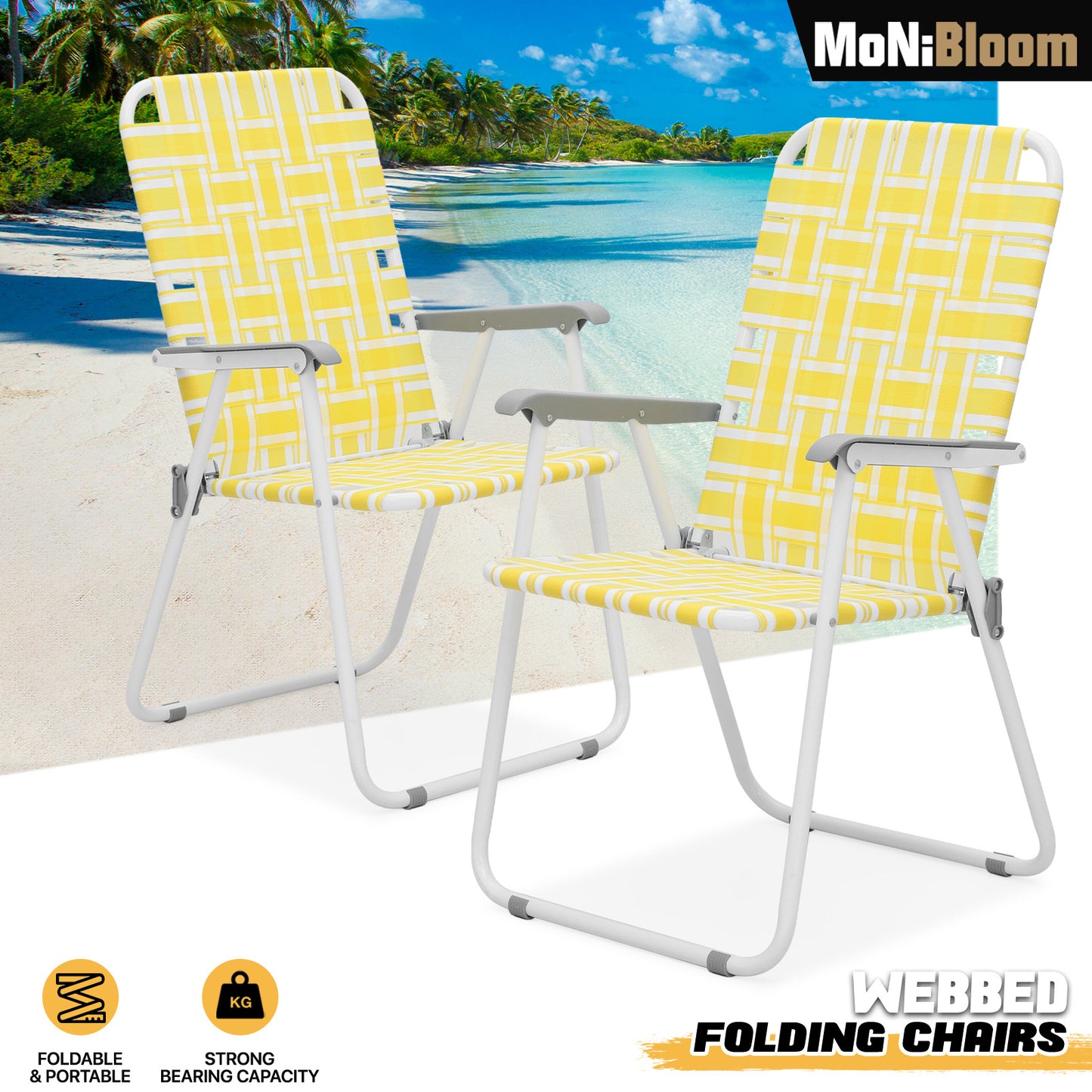 Woven Chair - Steel Tube - Woven Fabric - 2P