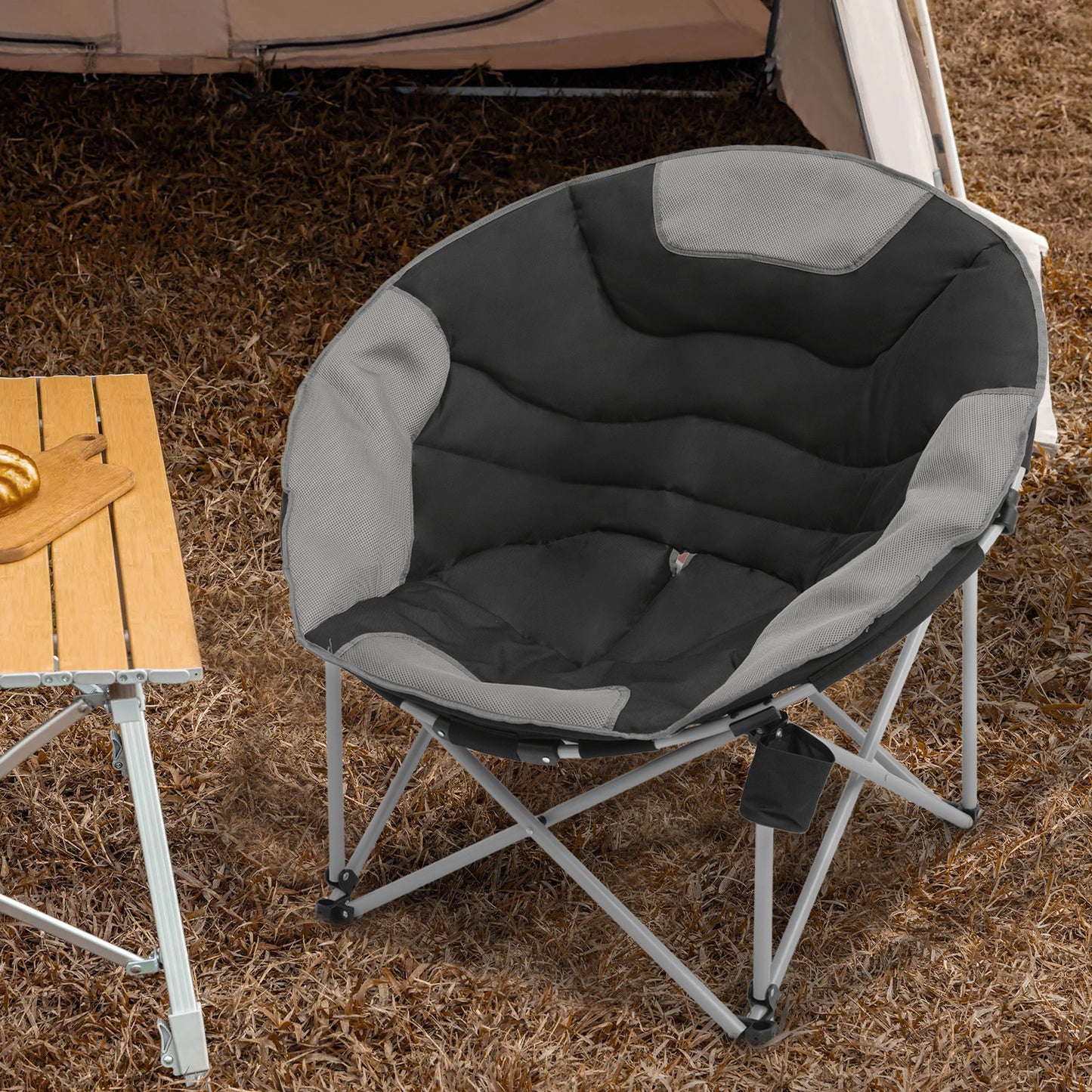 Champing Folding Moon Chair - 37" Wide Padded Seat