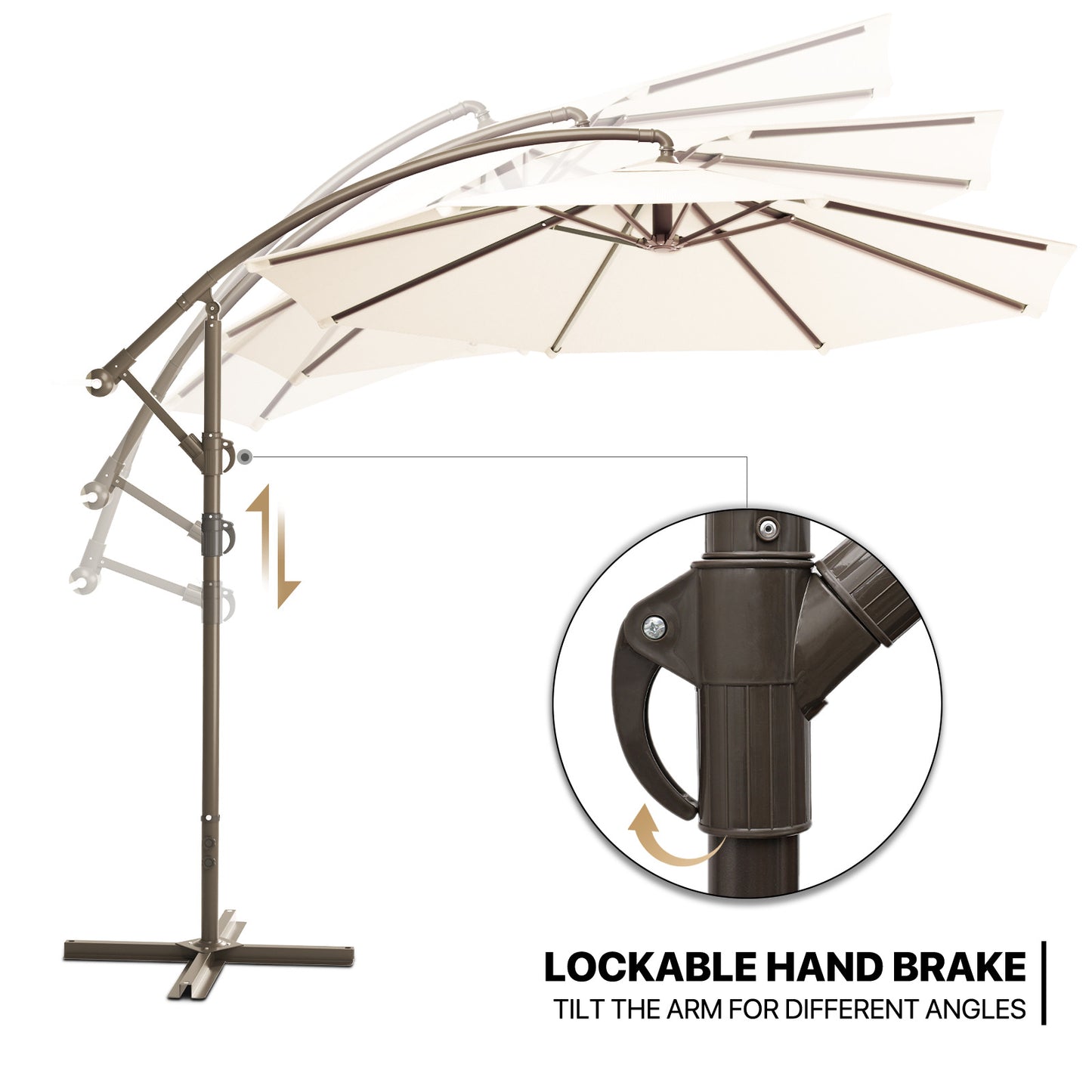 8.5 Ft Hanging Umbrella - 160g Polyester