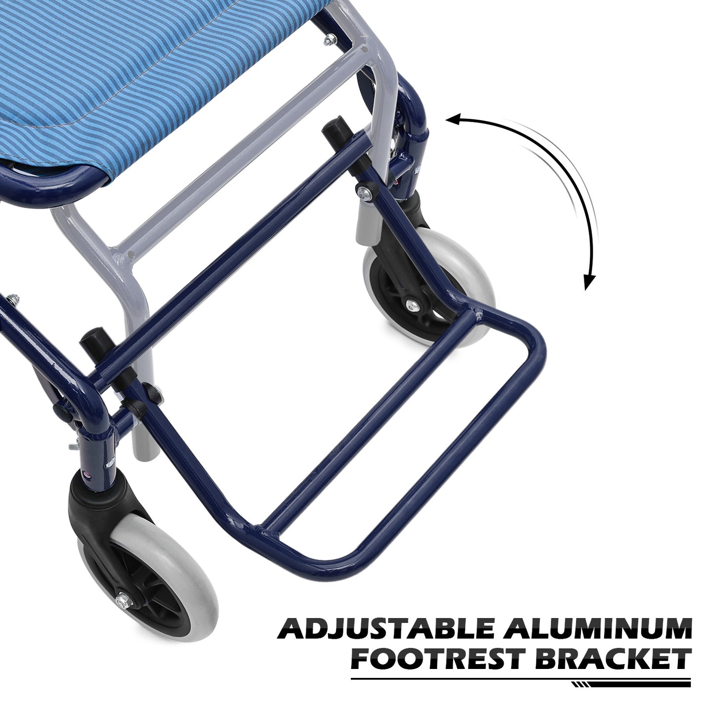 Transport Wheelchair - Blue - Can Be Carry-on Plane