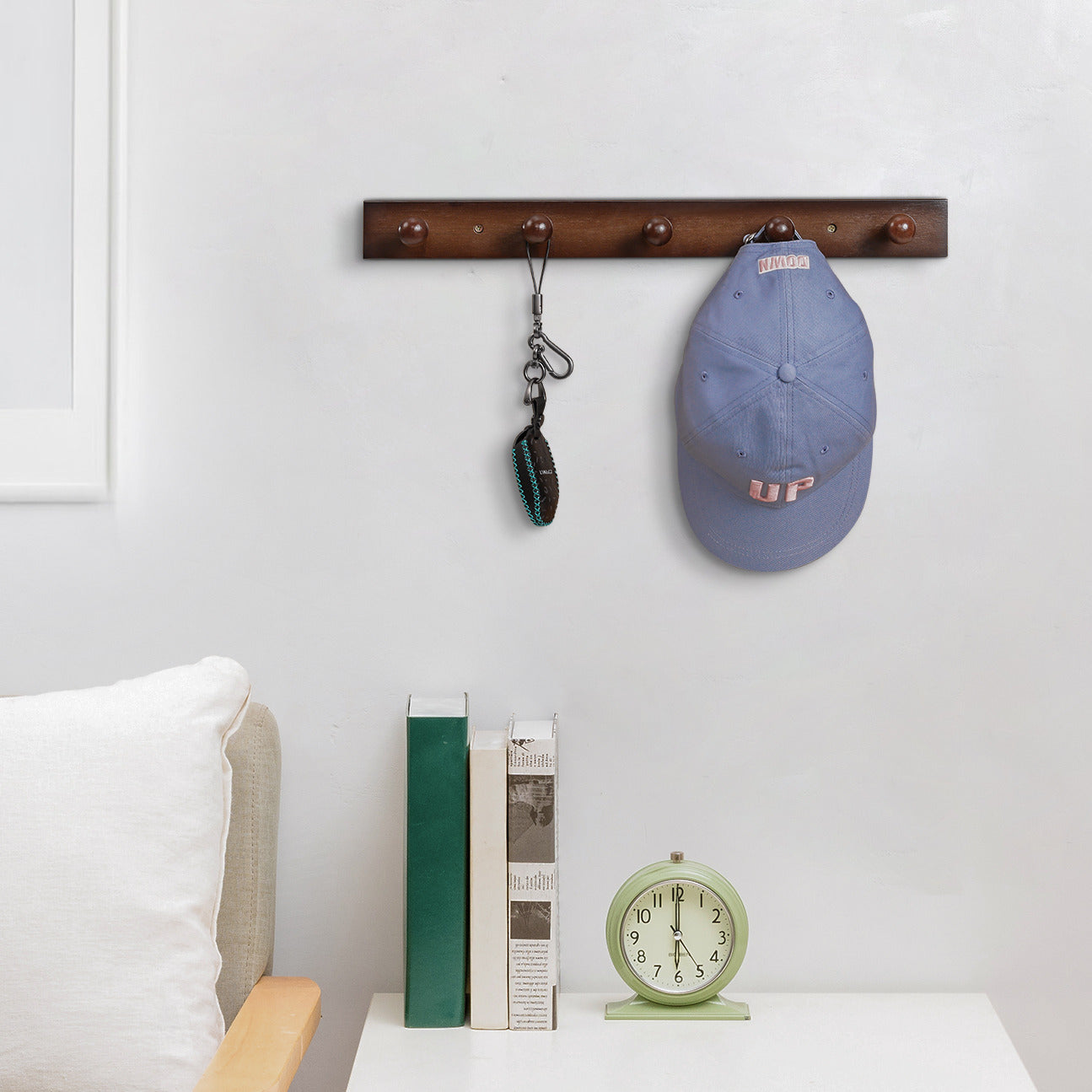 Wall Mounted Coat Hook - Brown