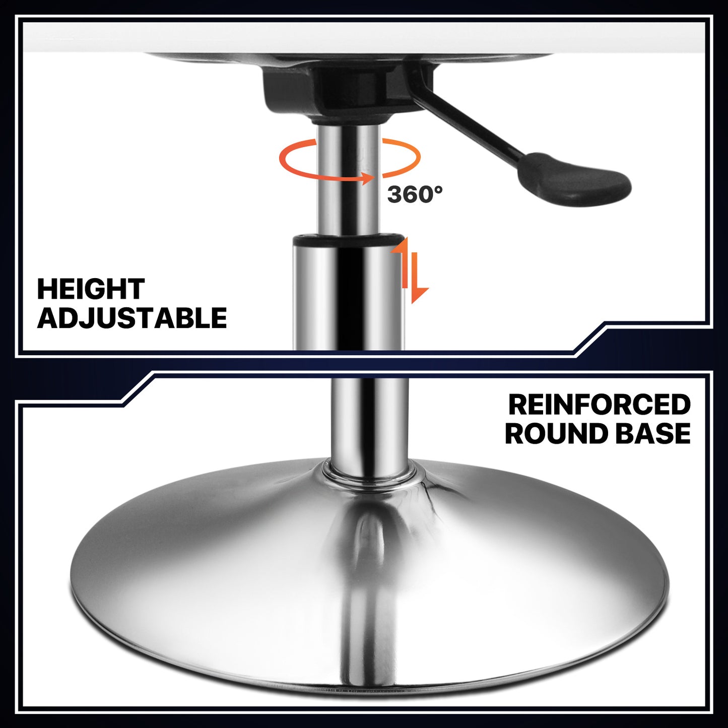 LED - Table - Square - Adjustable Height - 16 Colors Remote Control