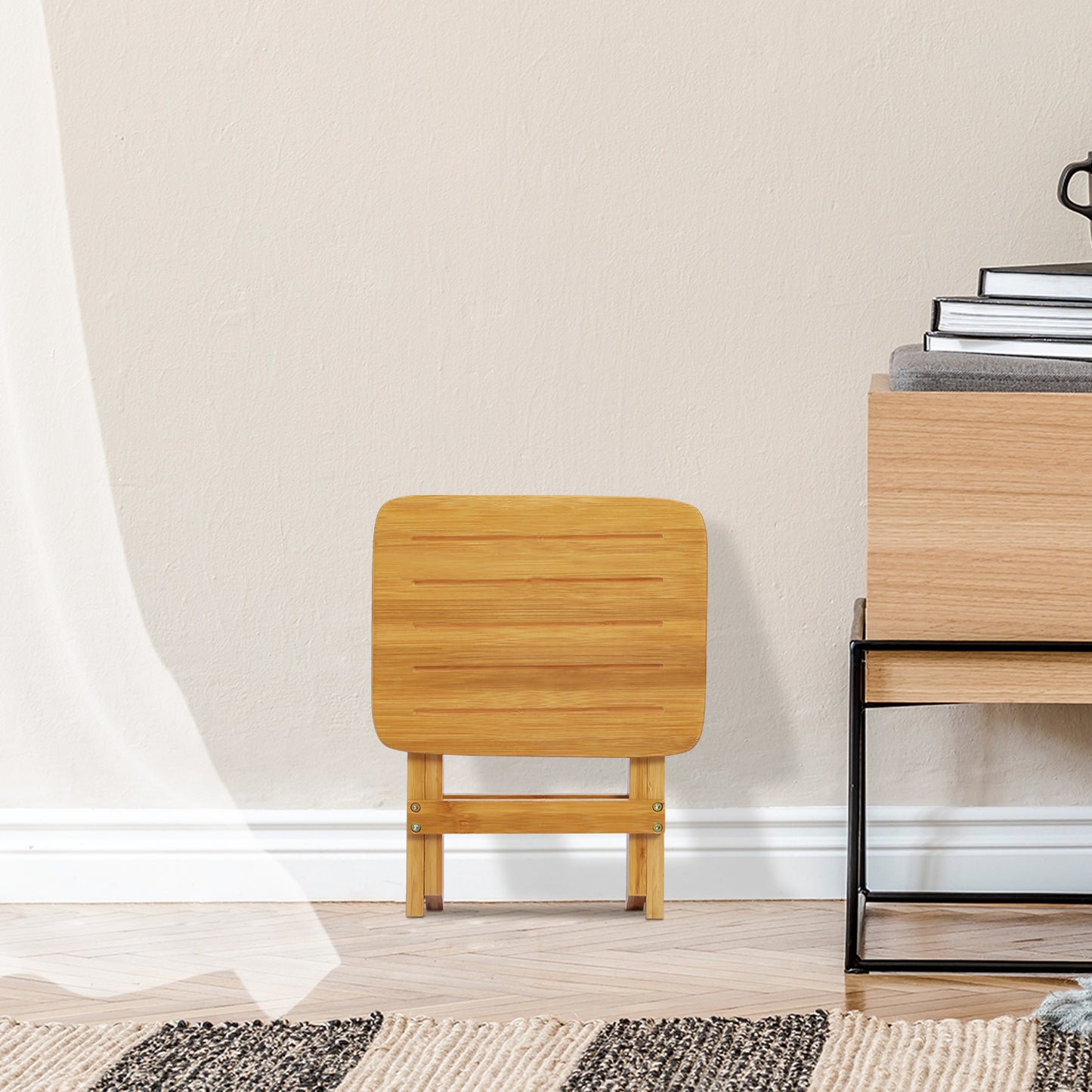 Foldable Step Stool Foot Rest - Natural