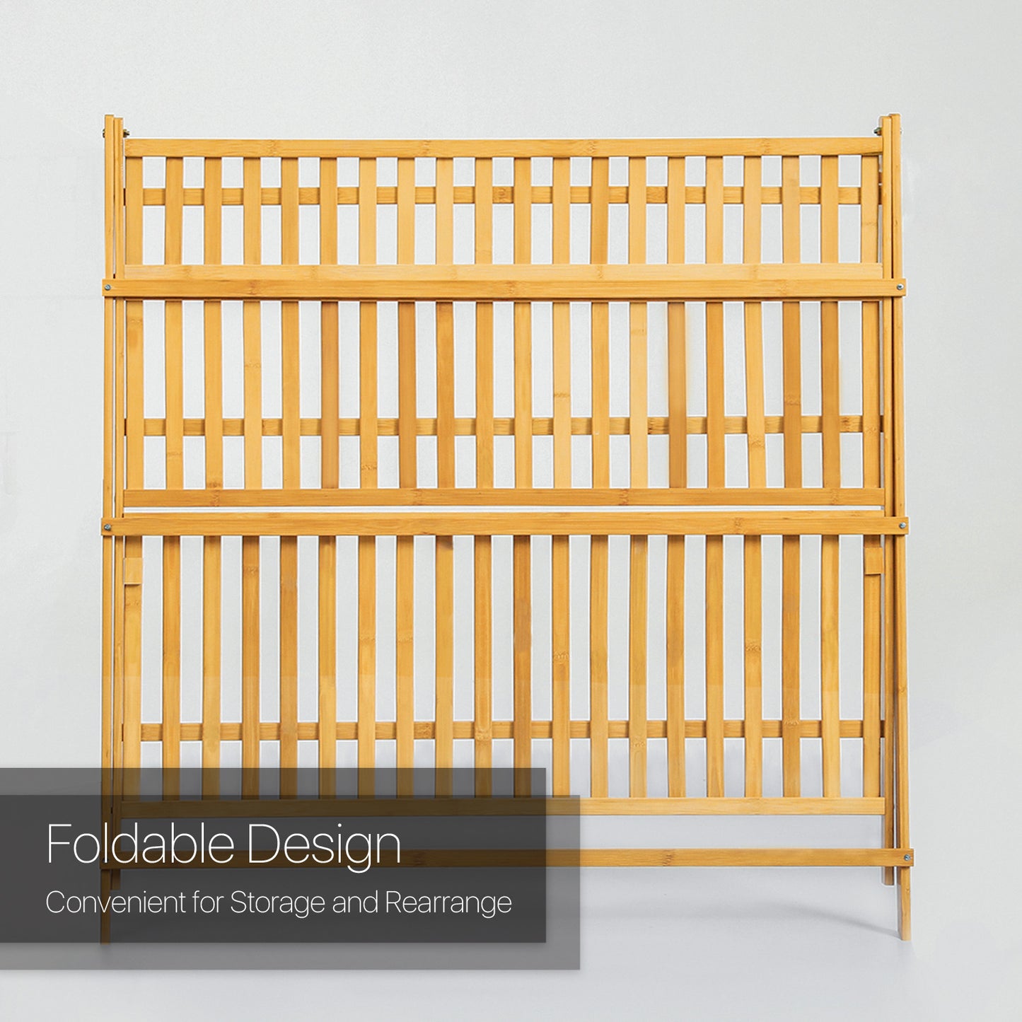 Foldable Flower Plant Rack - A Frame Stand Shelf - 3 Tier - Natural