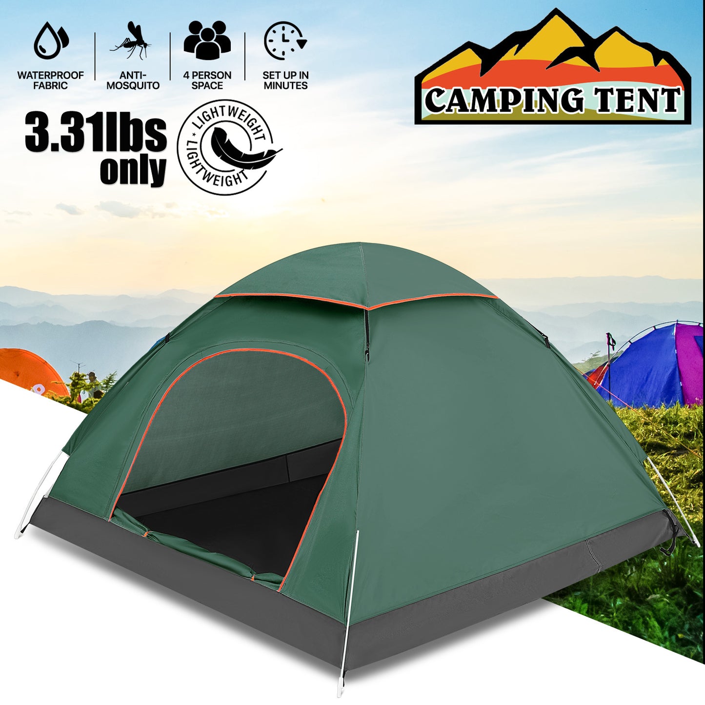 Double Layers Dome Tent, 2 Person