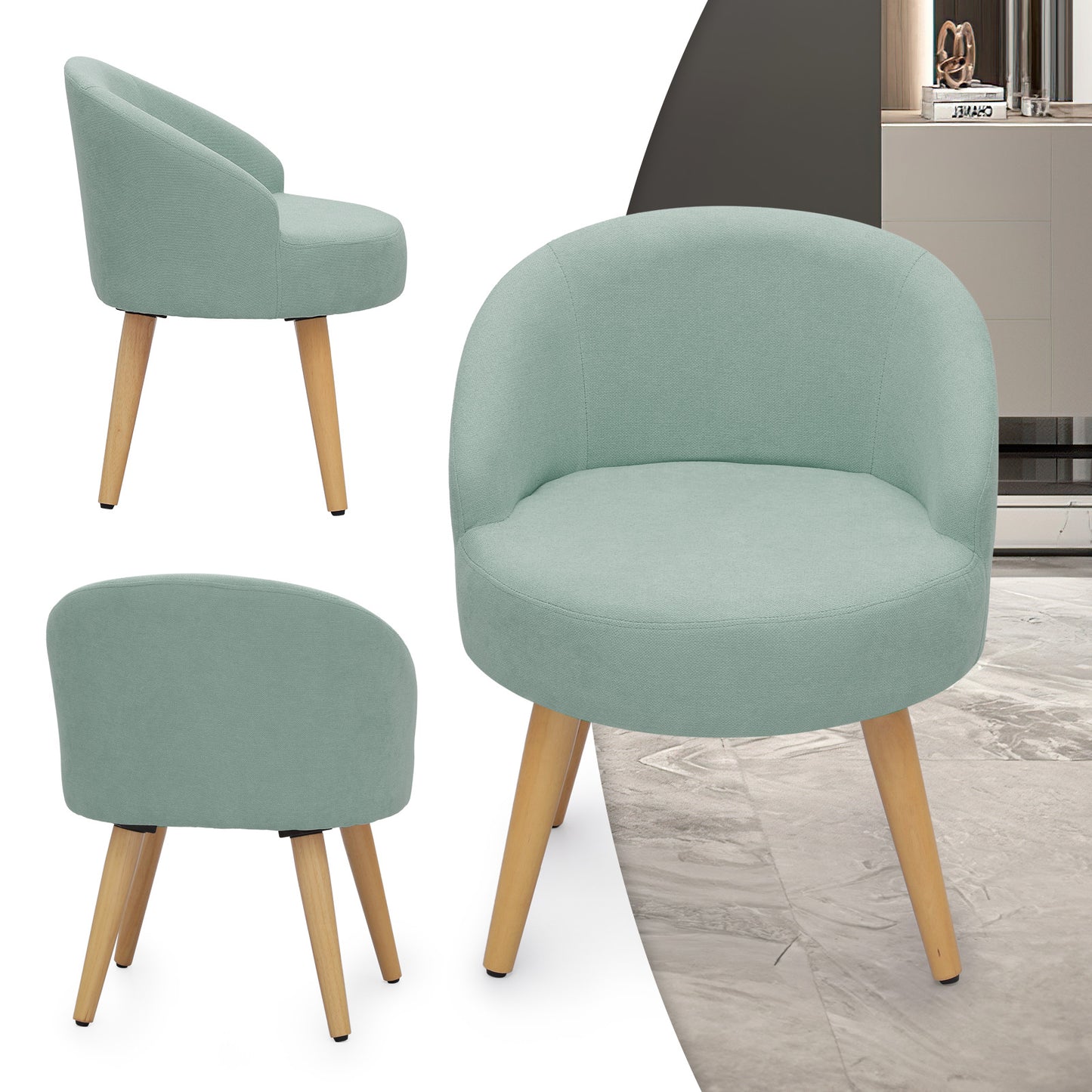 Leisure Upholstery Tufted Accent Chair