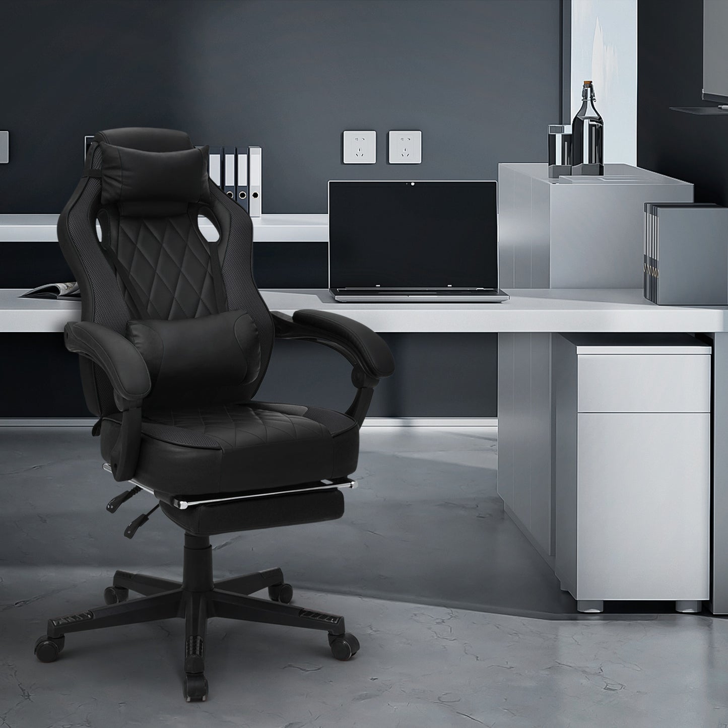 Reclinable Gaming Chair w/Footrest #002