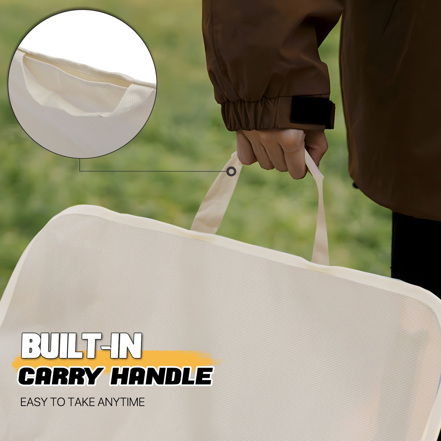 Folding Camping Chair -with Storage Side Pocket