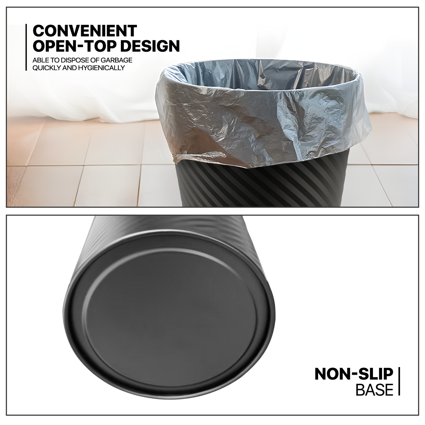 1.3 Gallon Trash Can - 2 Pieces - Open Top