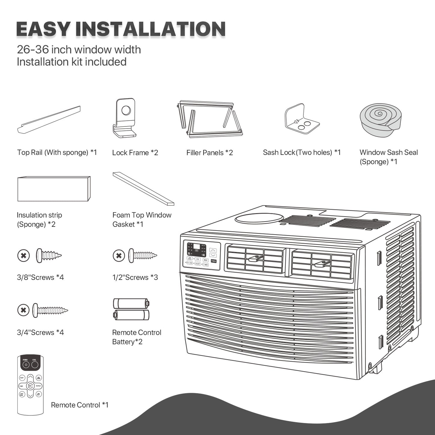 Electrical - Window Air Conditioner w/remote-12K