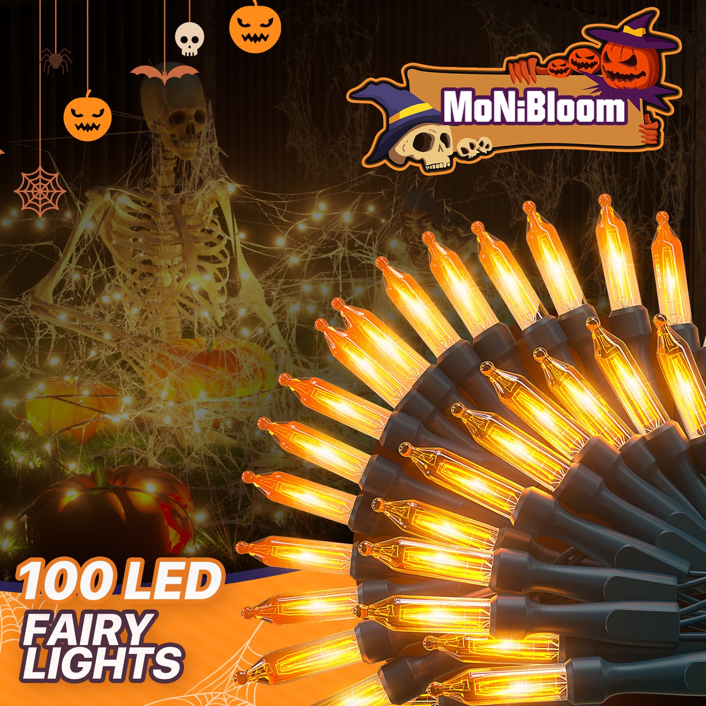LED String Fairy Light - 100 Bulbs, 33 Ft - 8 Modes - Connectable