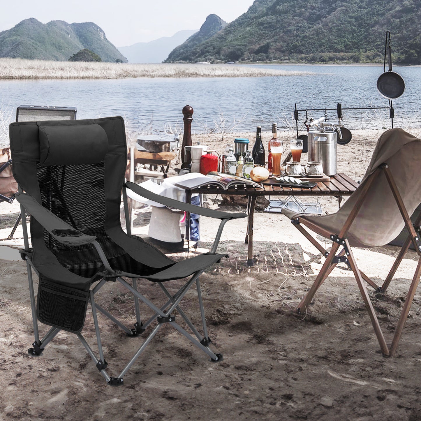 Outdoor Camping Chairs - Steel Tube - Oxford Fabric