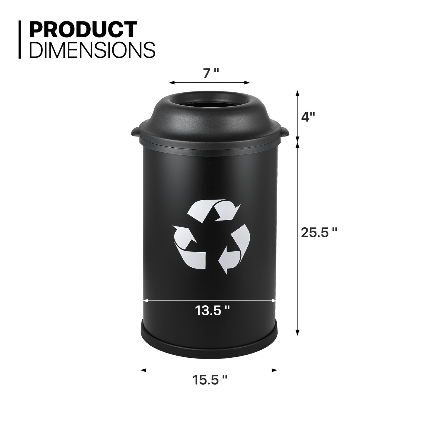 Dome Top Trash Bin - 50L