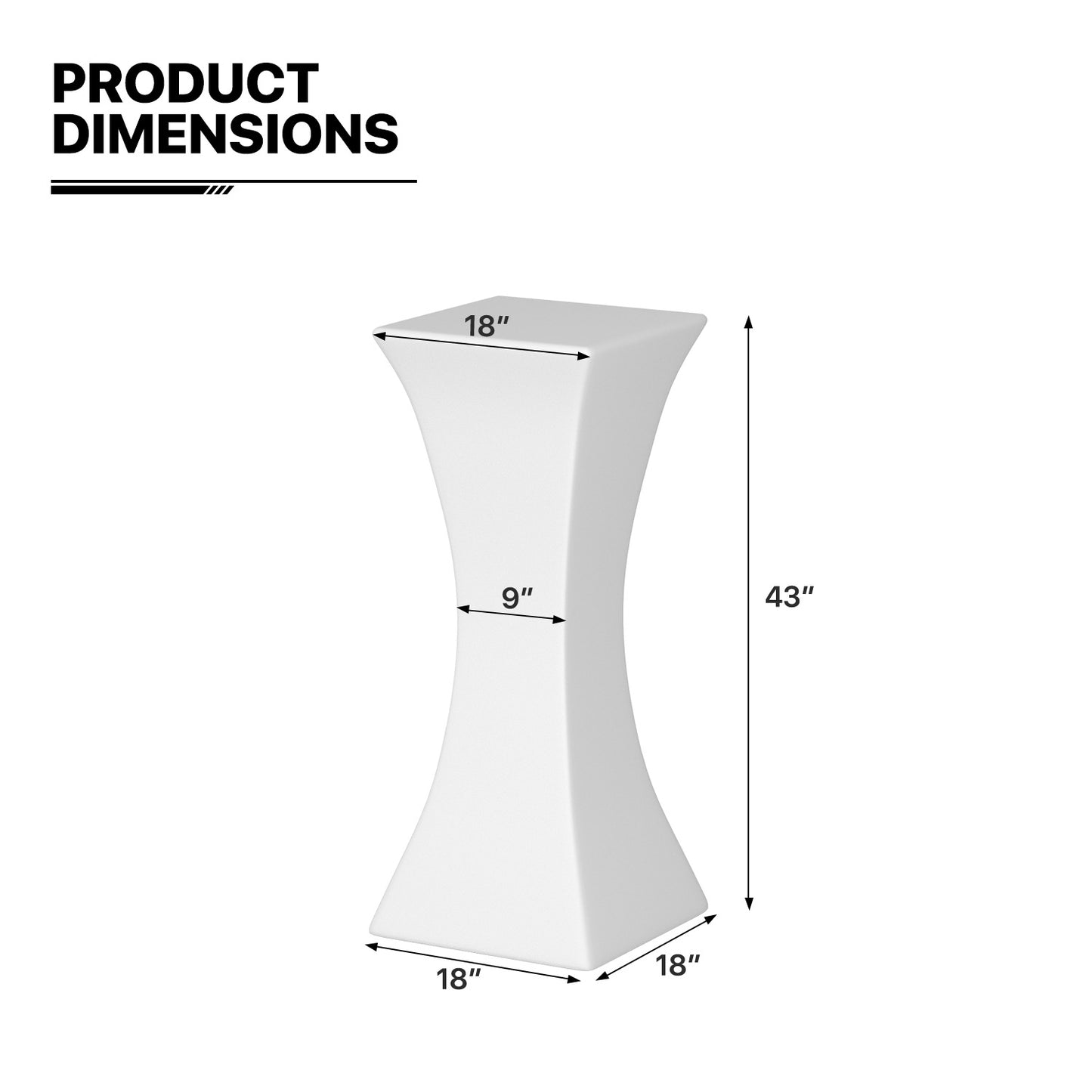 LED - Table - Hourglass Shape - 16 Colors Remote Control