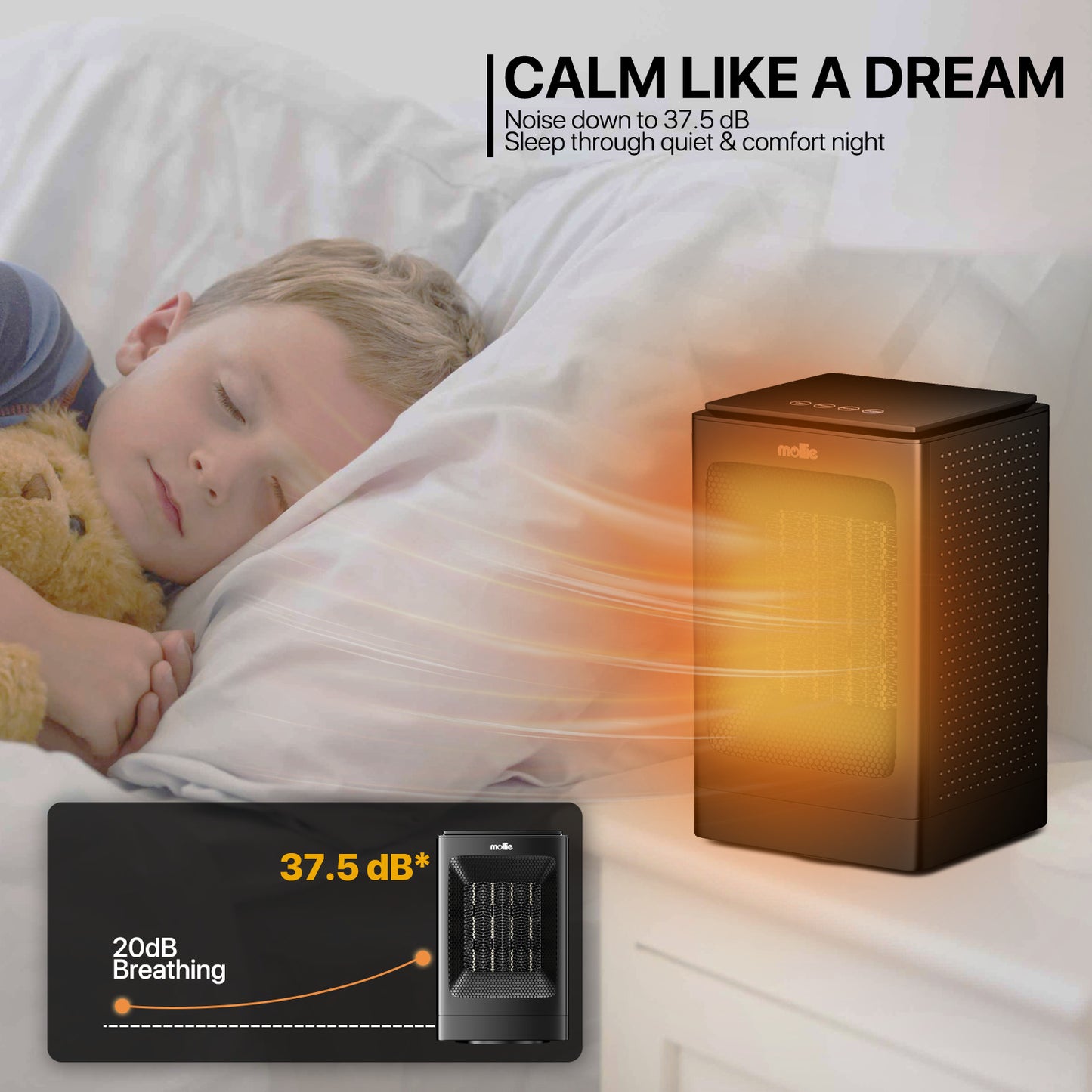 1500W Cuboid PTC 160 sq.ft Space Heater w/LED Display