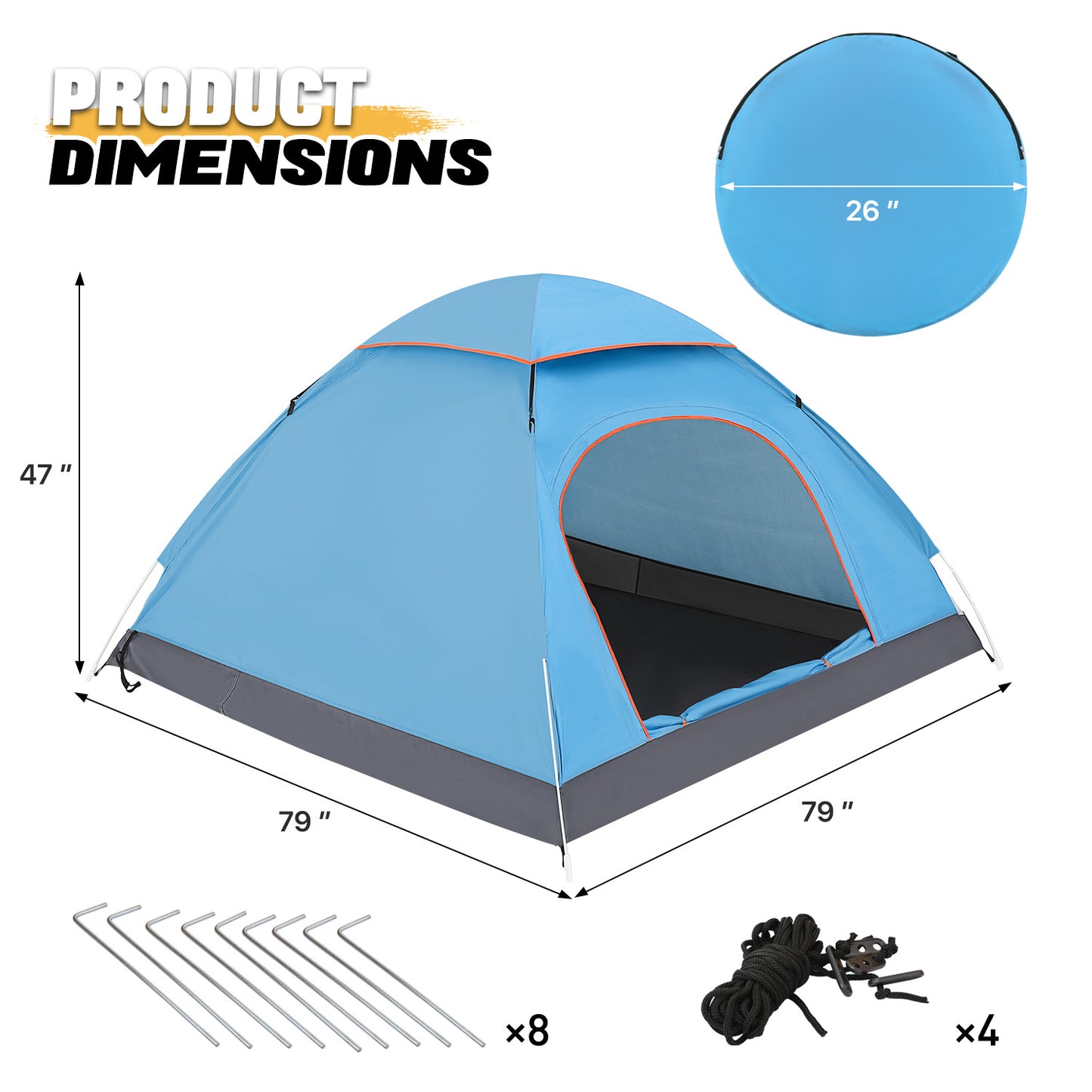 Double Layers Dome Tent, 2 Person