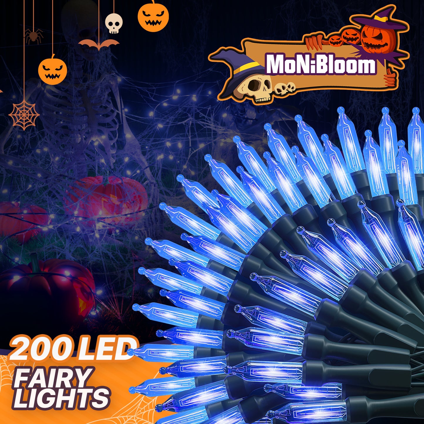 LED String Fairy Light - 200 Bulbs, 65 Ft - 8 Modes - Connectable
