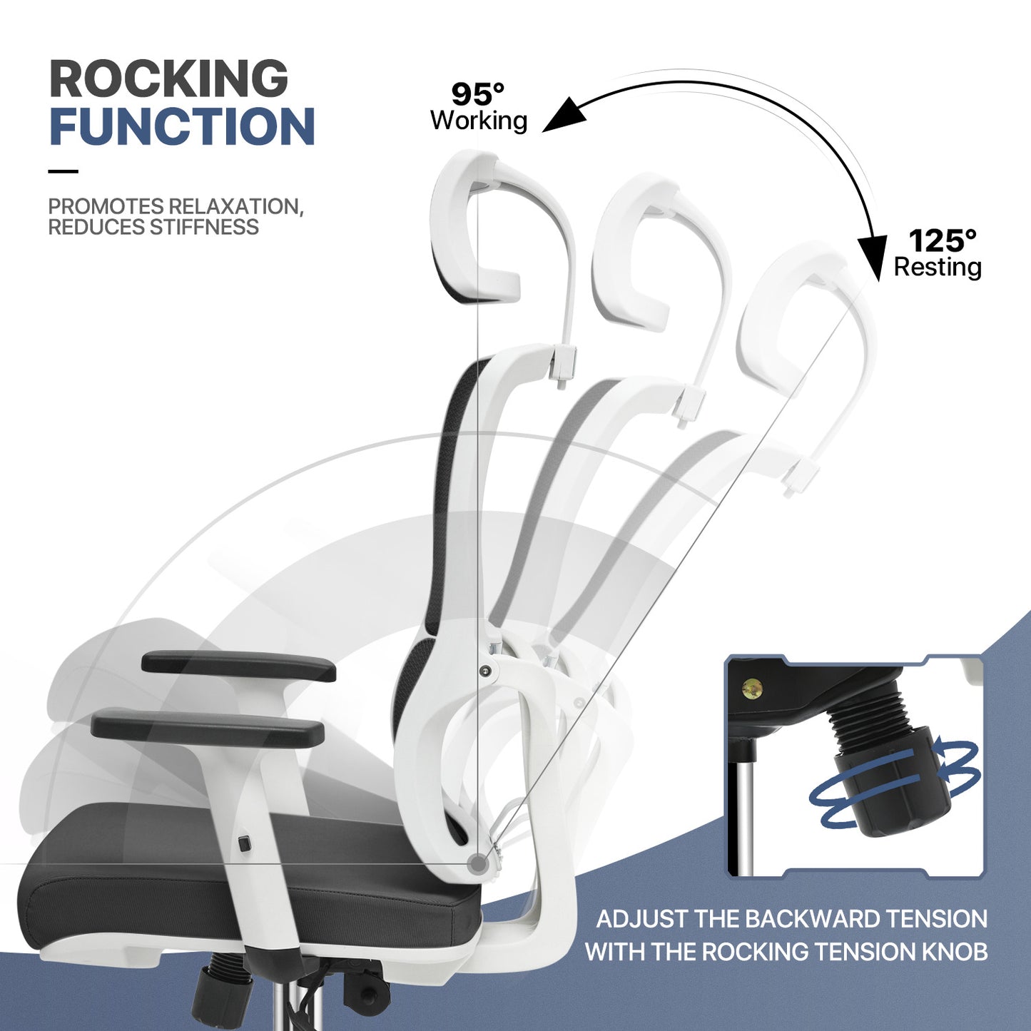 Office Chair w/Separated Seat Back