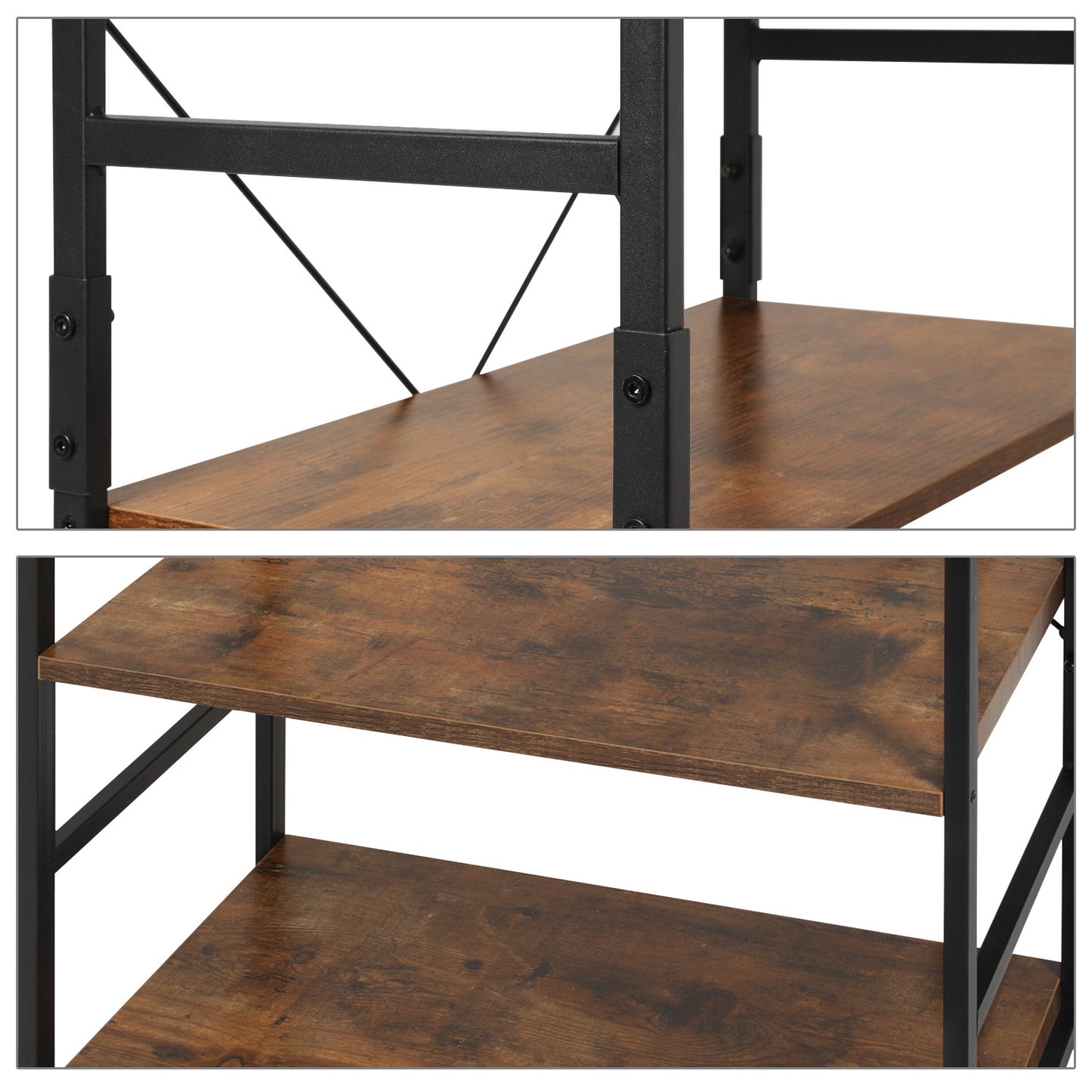 Multipose-use Bookcase Storage Rack 24"x12"x47.5" - 4 Tier