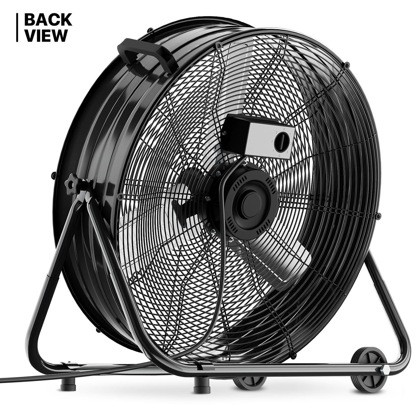 24" Rolling Floor Fan - 3 Speeds - Adjustable Tilt