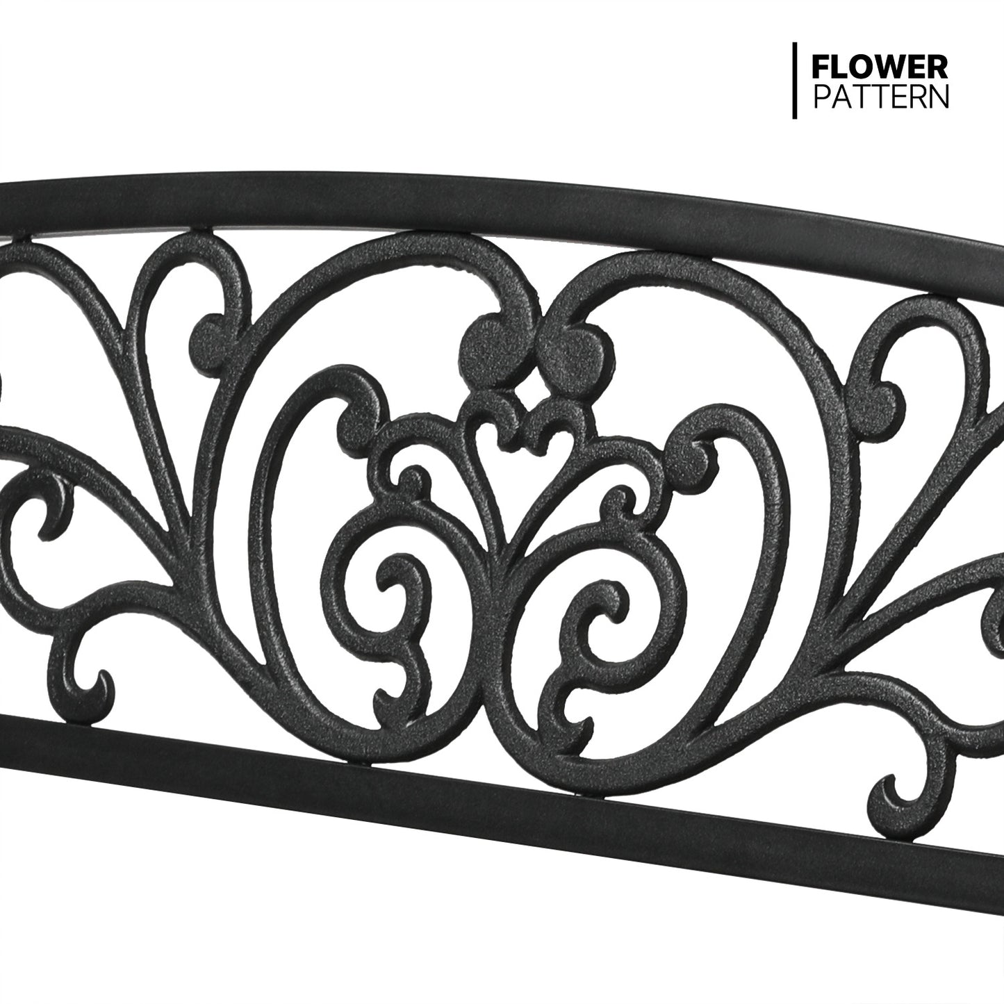 Iron Patio Garden Bench 50"x21"x34.5"