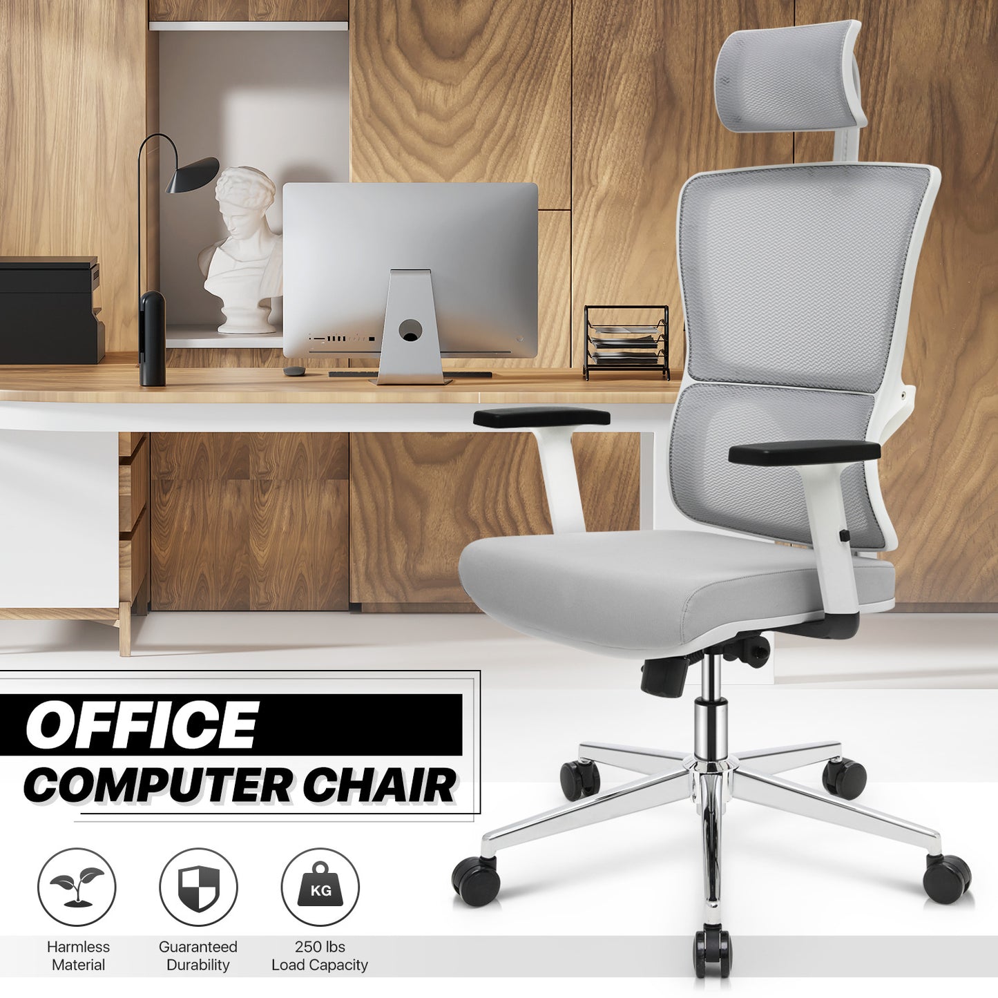 Office Chair w/Separated Seat Back