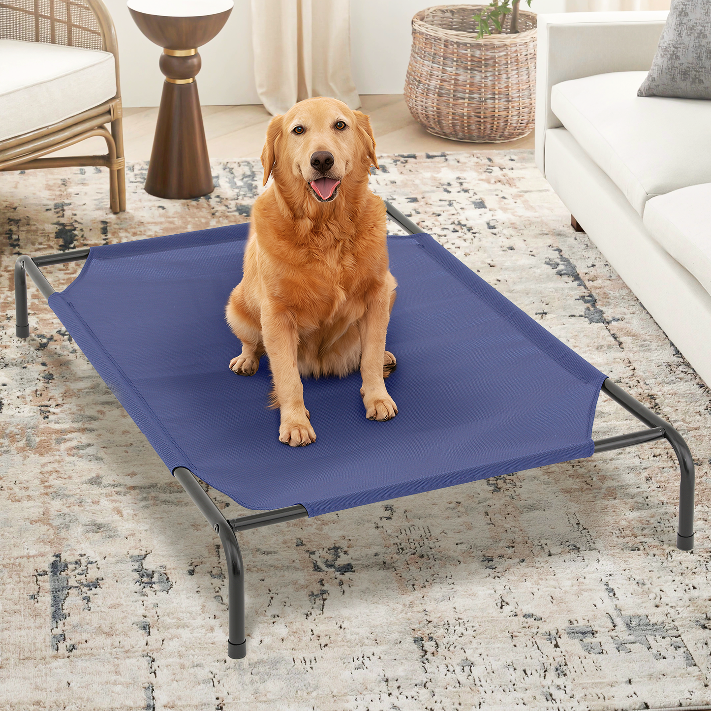 Elevated Dog Bed - Non-Slip Cooling Pet Bed - 49.5'' Length