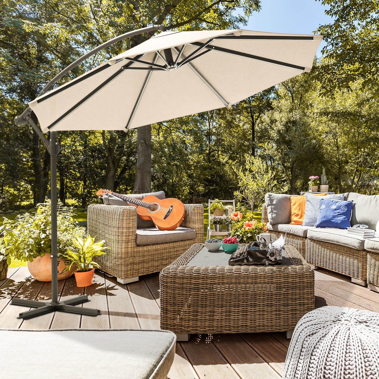 8.5 Ft Hanging Umbrella - 160g Polyester