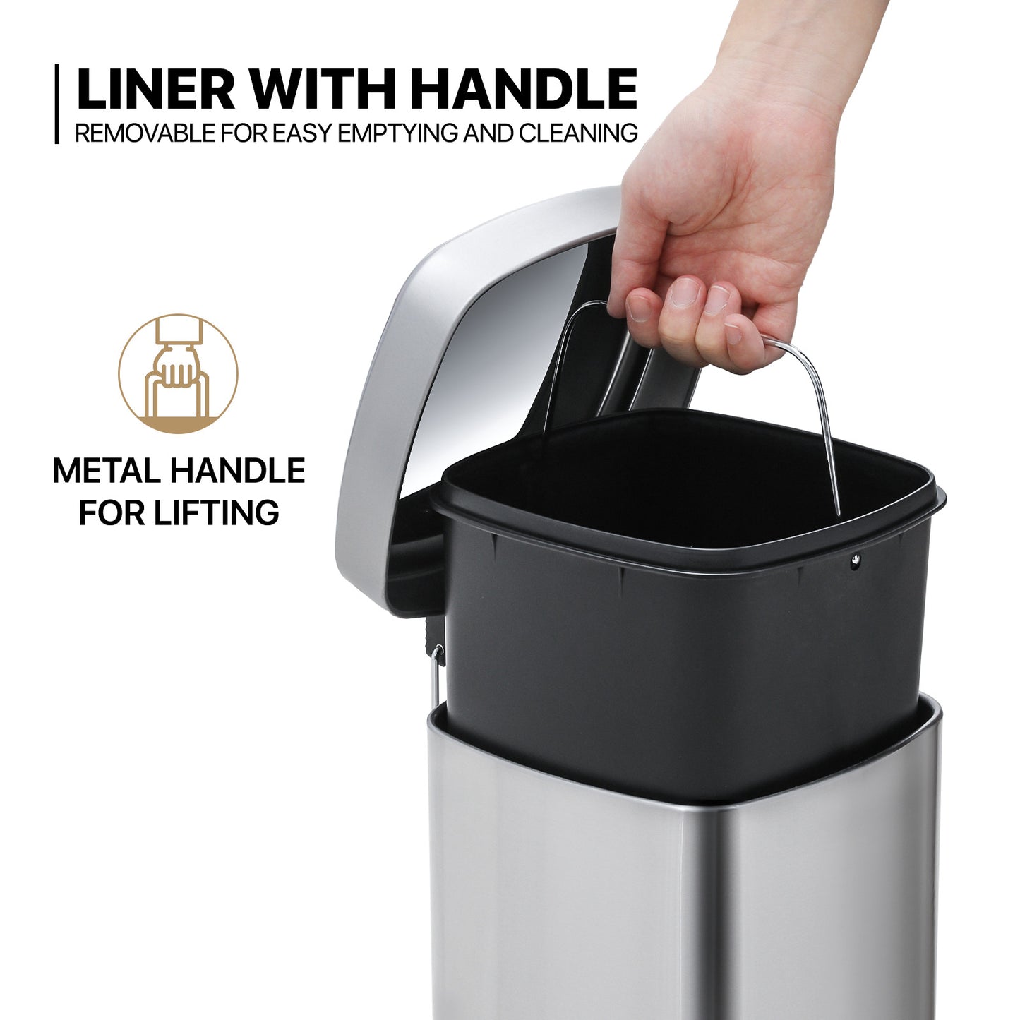 6L Step On Trash Bin
