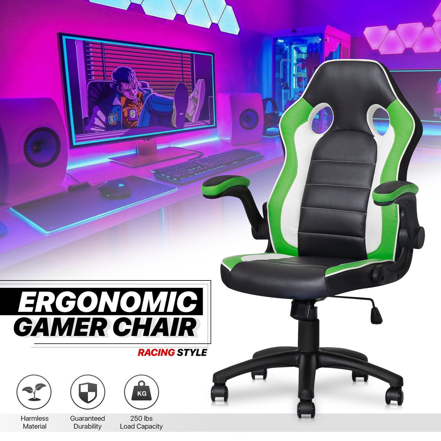 Two-Tone Racing Game Chair