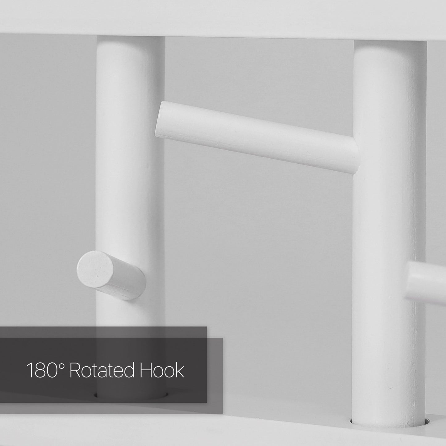Wall Mounted Coat Hook - # Frame - White