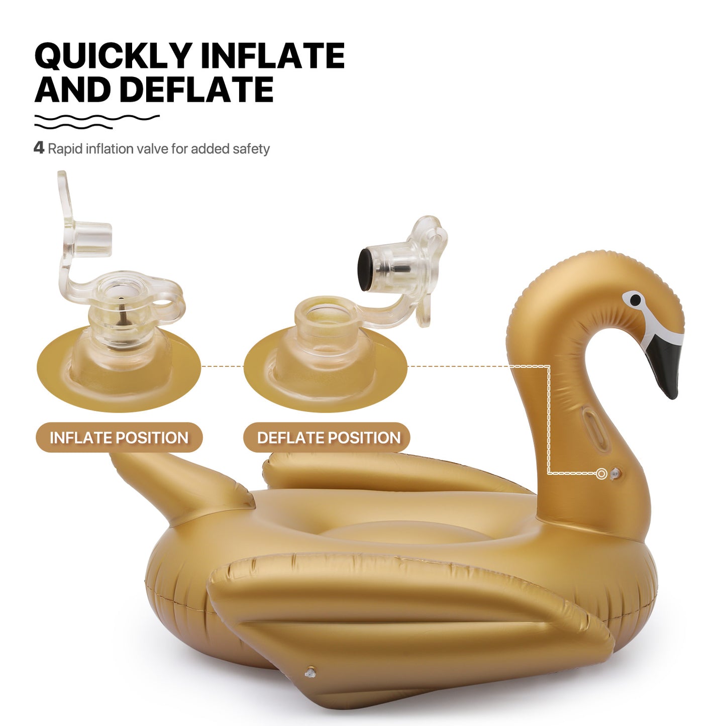 inflatable product-gold swan
