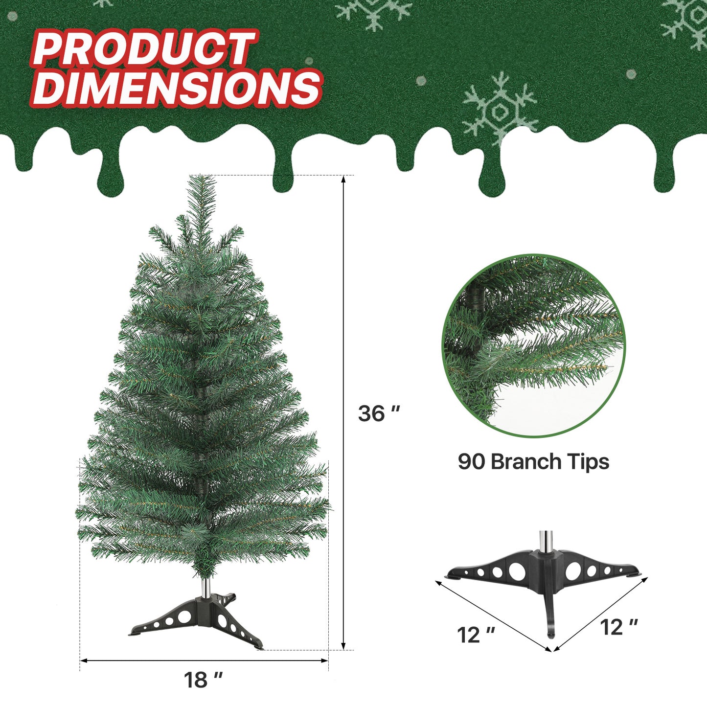 Artificial Christmas Tree - 4 Size