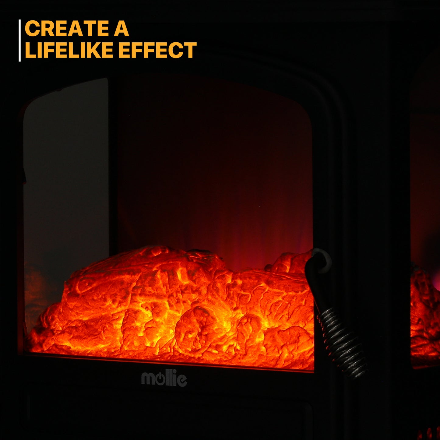 Freestanding Electric Fireplace - 1500W Space Heater