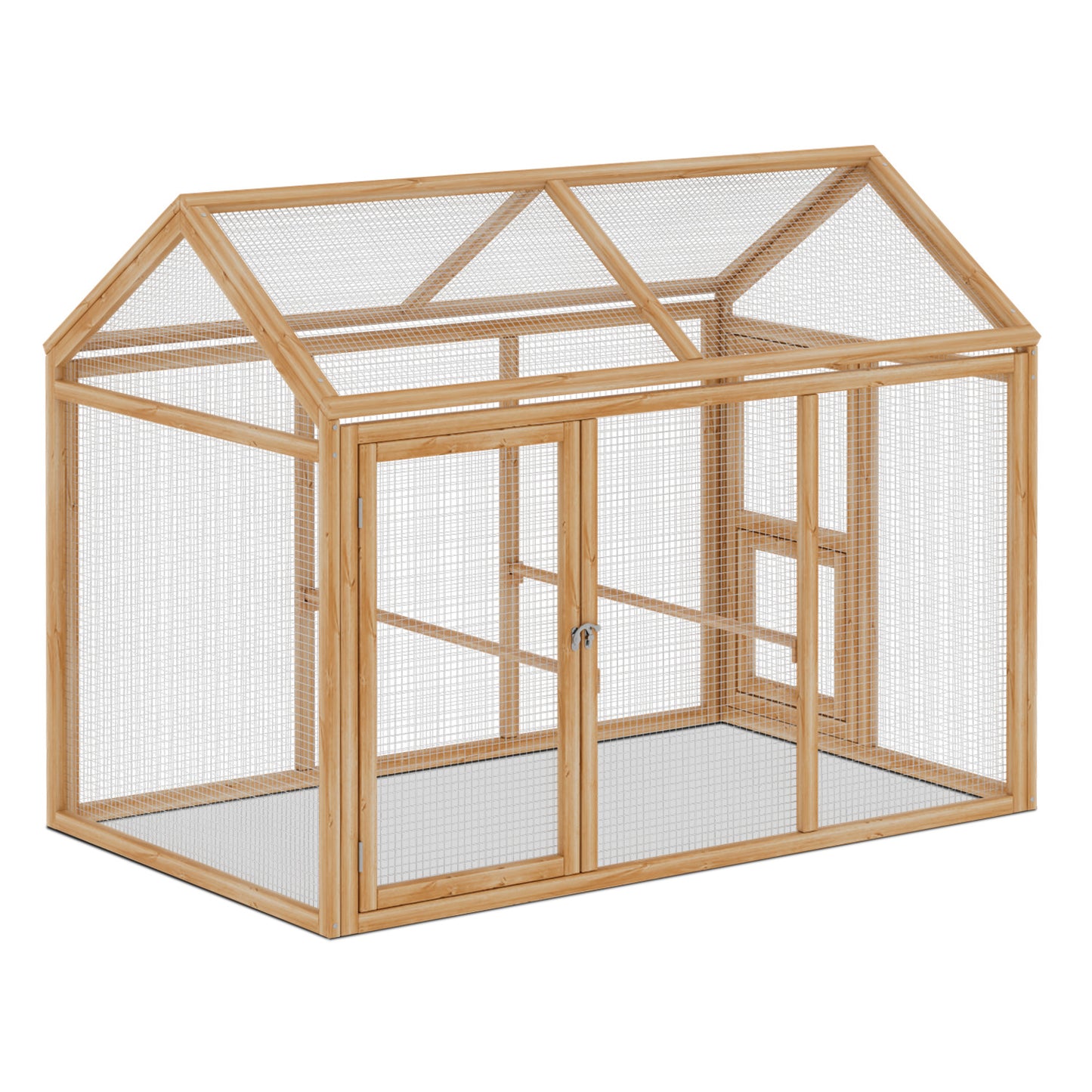 Chicken Coops Wooden Rabbit Hutch Hen House Spire Shaped Pet Cage w/Secure Lock