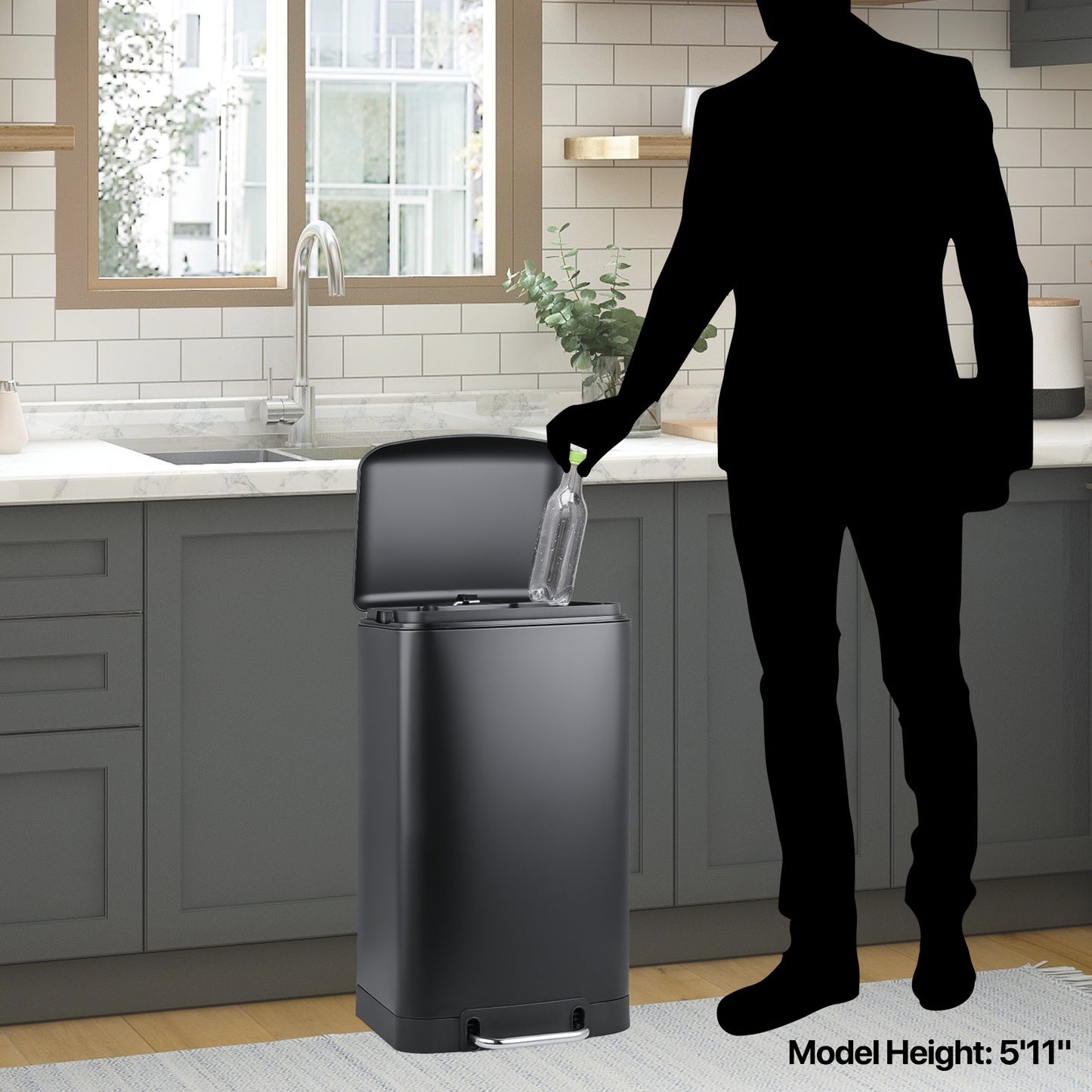Step-On Trash Bin - 40L